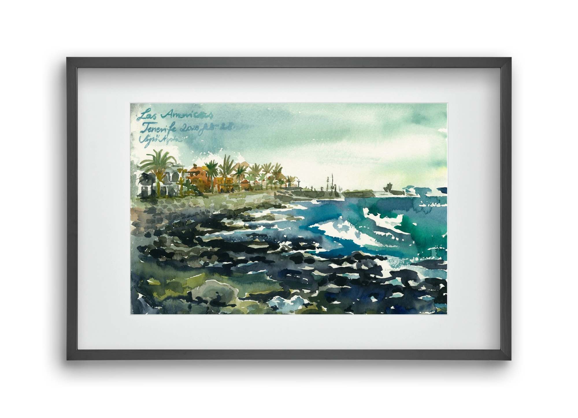 TENERIFE - Las Americas - 2020.02.28., 45x30 cm (30x20 cm), Fekete keret, paszpartuval