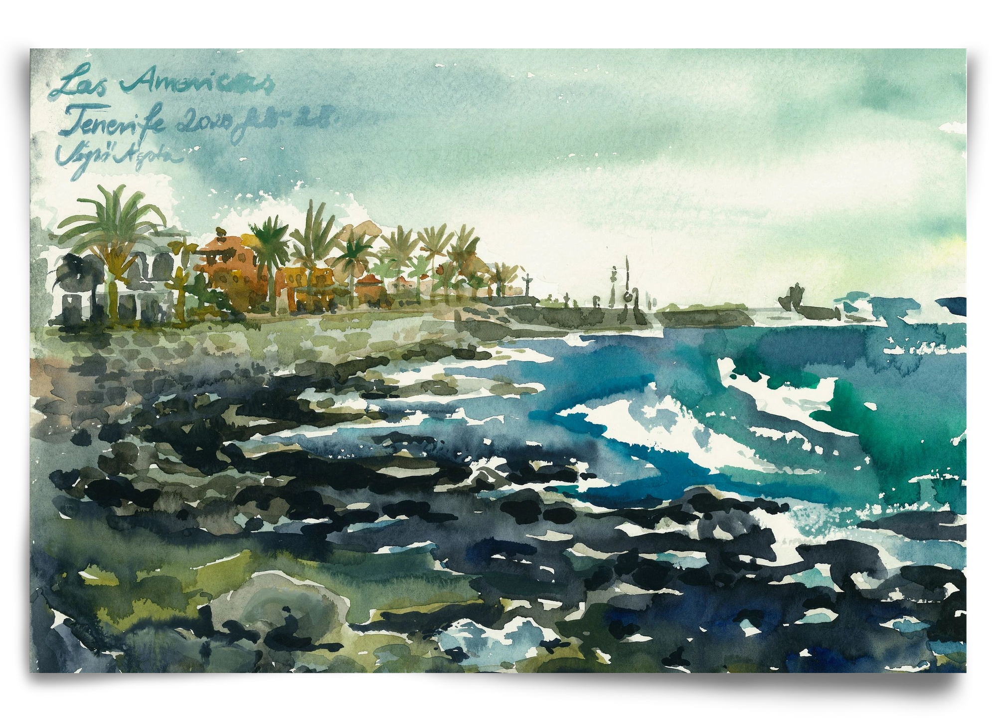 TENERIFE - Las Americas - 2020.02.28., 90x60 cm, Keret nélkül