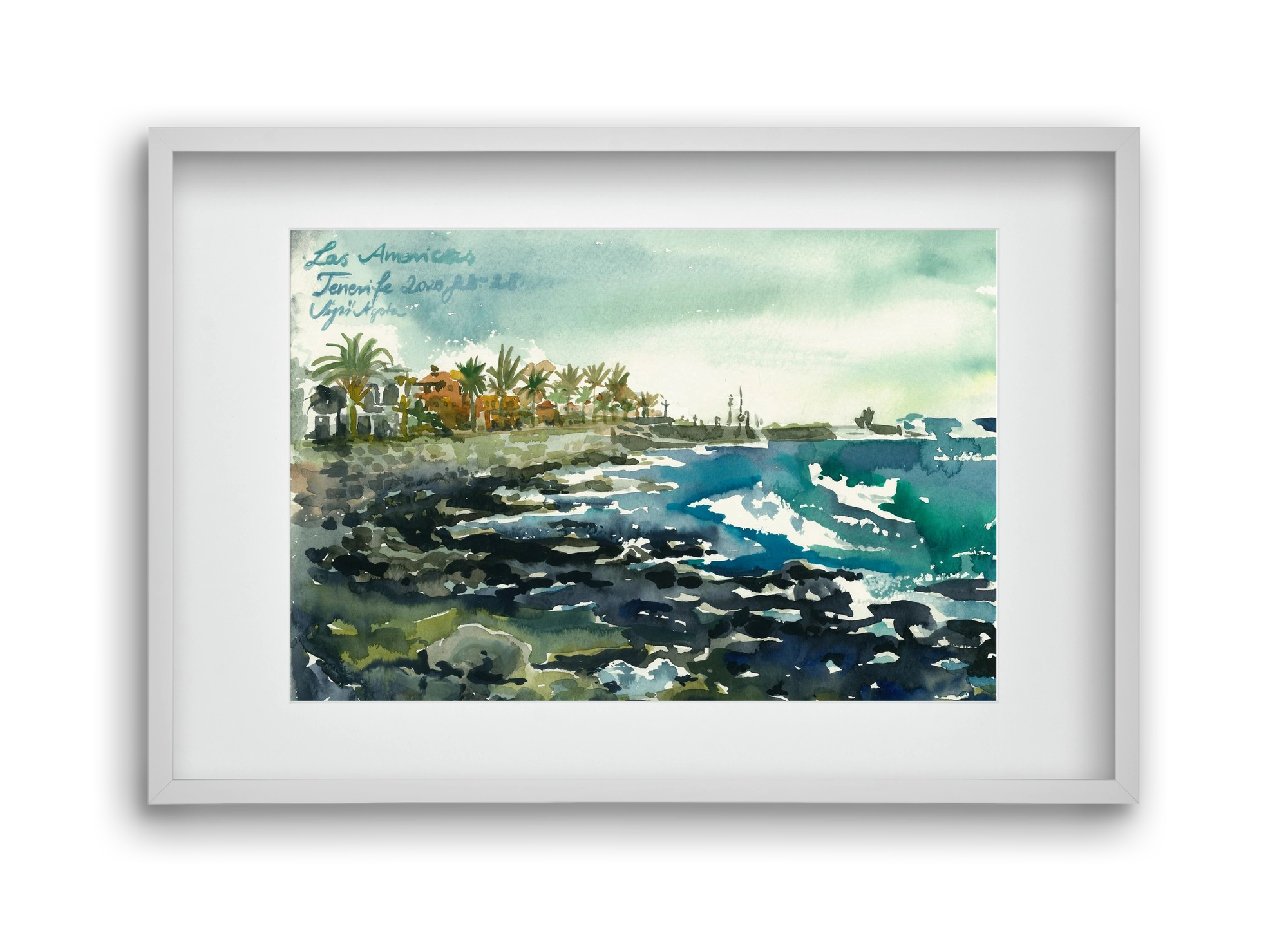 TENERIFE - Las Americas - 2020.02.28., 45x30 cm (30x20 cm), Fehér keret, paszpartuval
