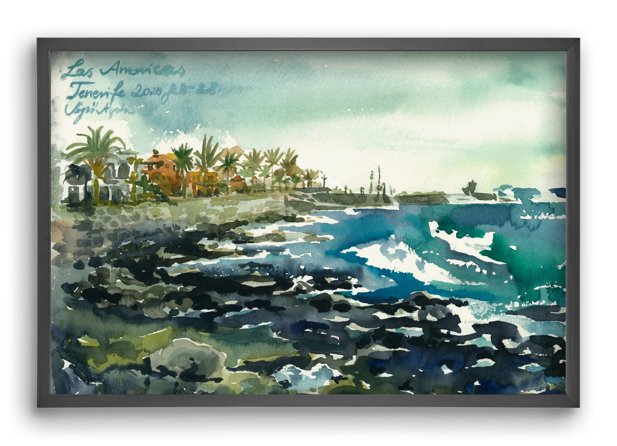 TENERIFE - Las Americas - 2020.02.28., 60x40 cm (60x40 cm), Fekete keret