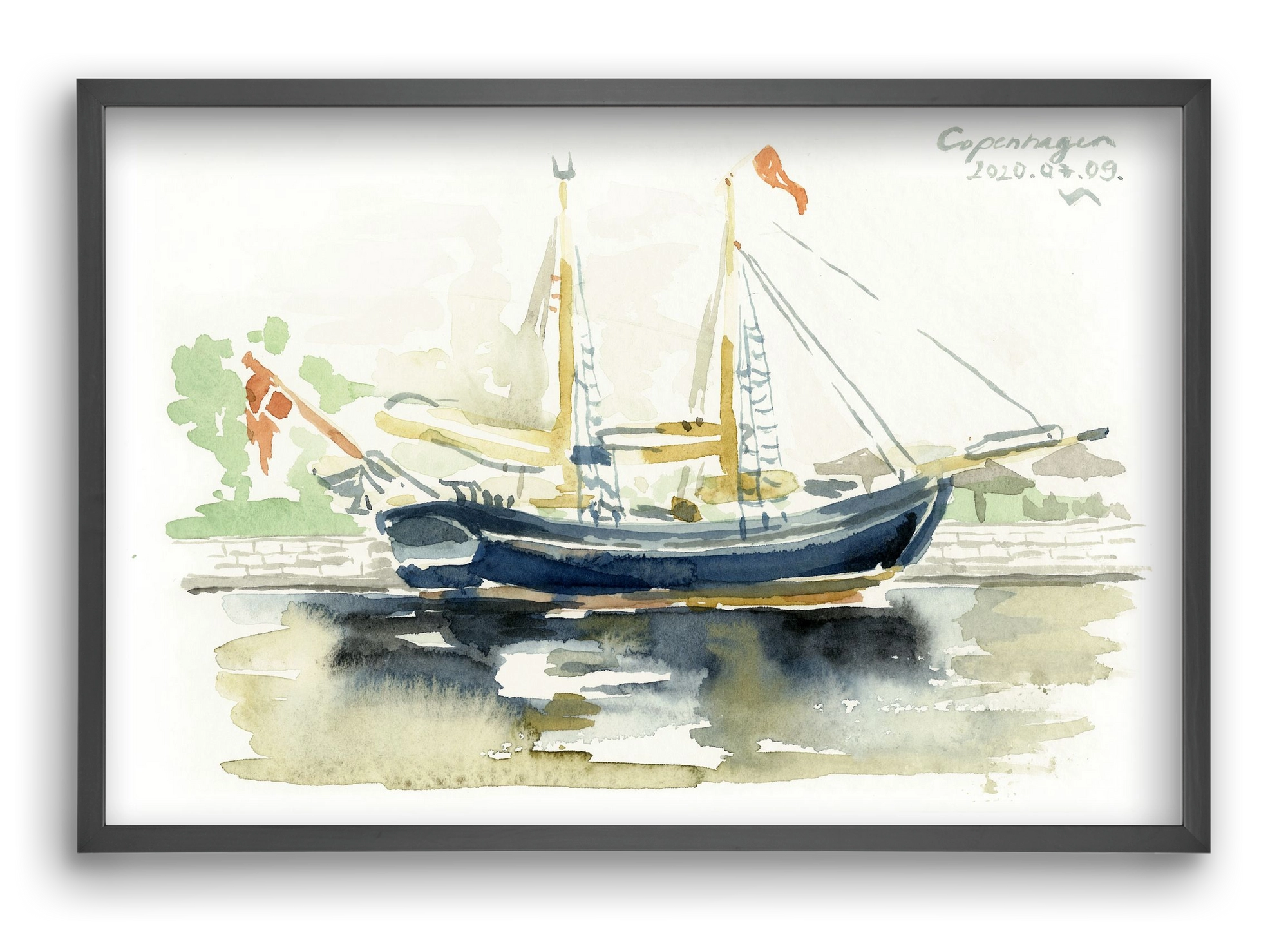 COPENHAGEN - 2020.07.09., 60x40 cm (60x40 cm), Fekete keret