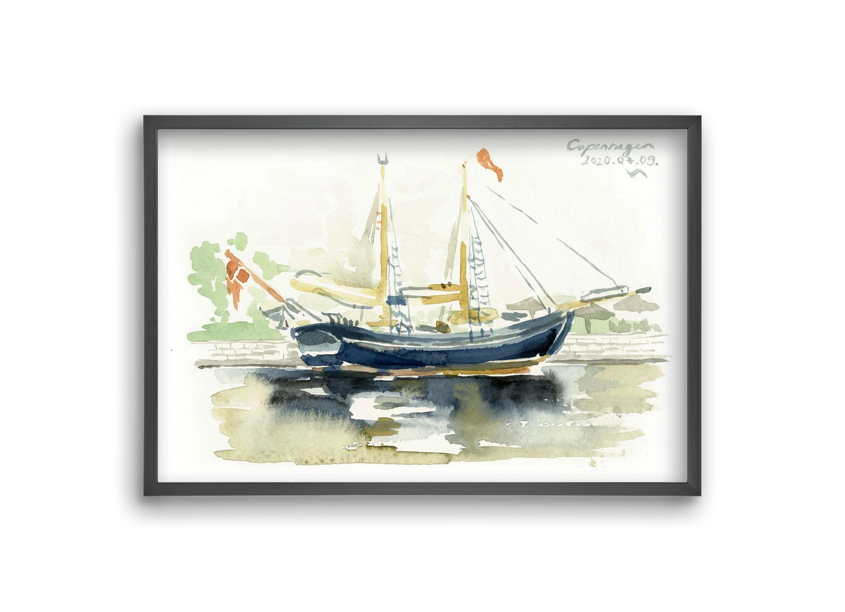 COPENHAGEN - 2020.07.09., 30x20 cm (30x20 cm), Fekete keret