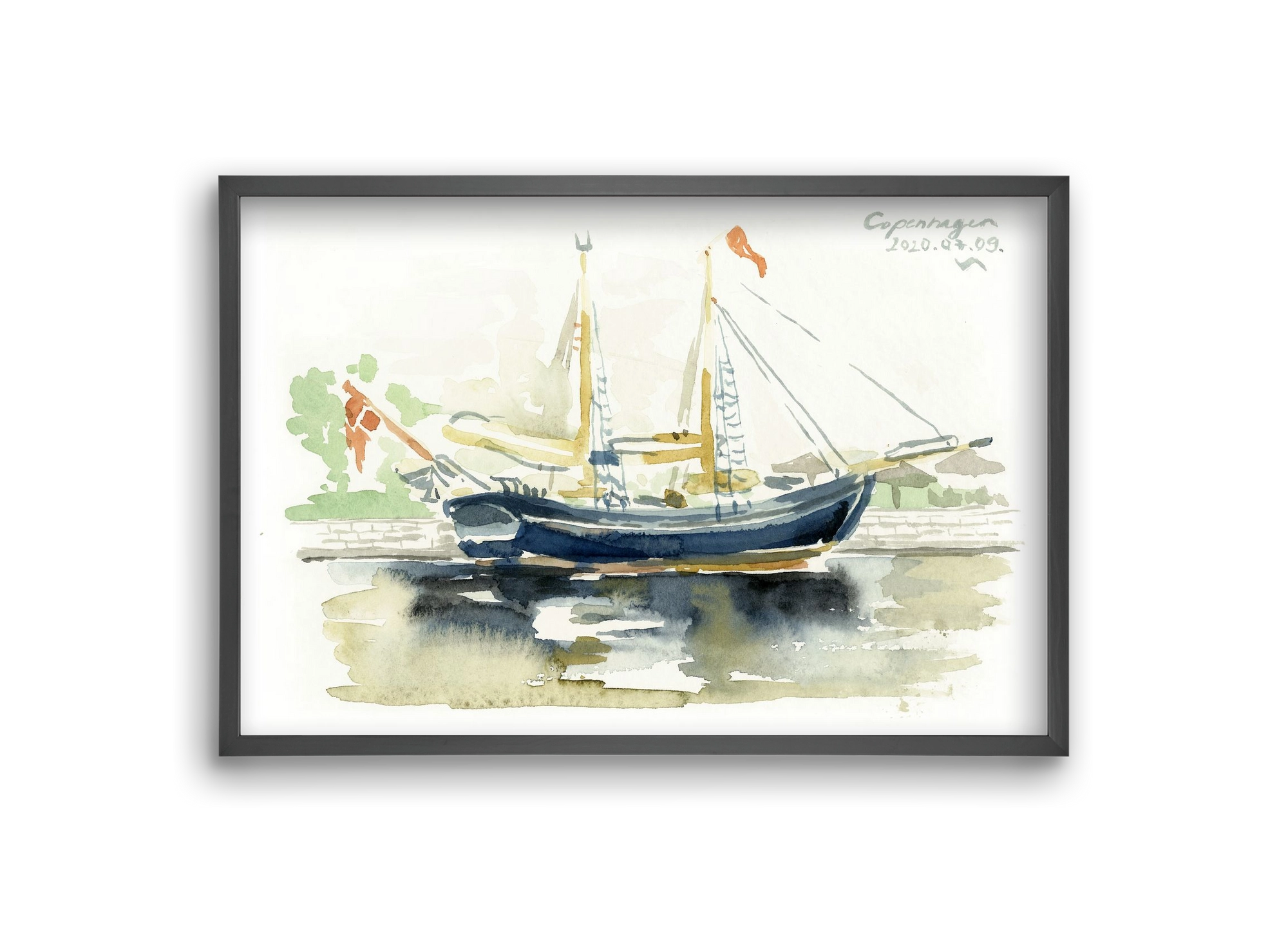 COPENHAGEN - 2020.07.09., 30x20 cm (30x20 cm), Fekete keret