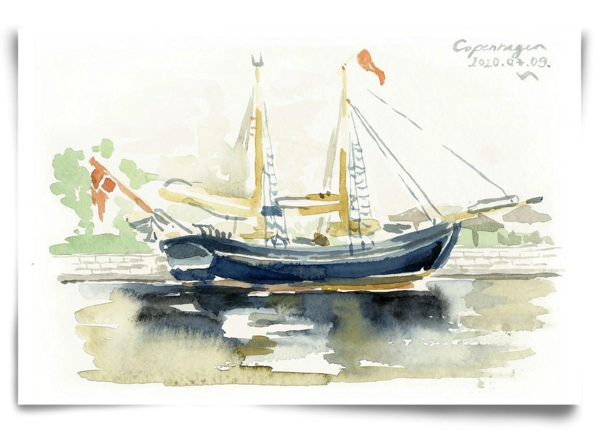COPENHAGEN - 2020.07.09., 90x60 cm, Keret nélkül