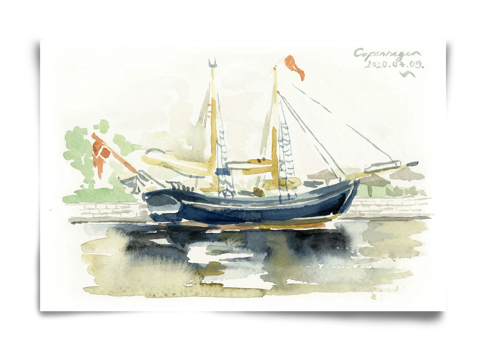 COPENHAGEN - 2020.07.09., 60x40 cm, Keret nélkül