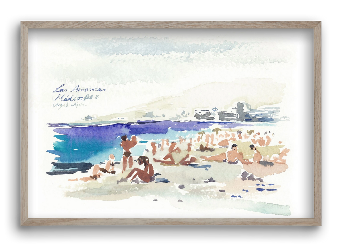 TENERIFE - Las Americas/Médio - 2020.02.08., 60x40 cm (60x40 cm), Tölgy keret