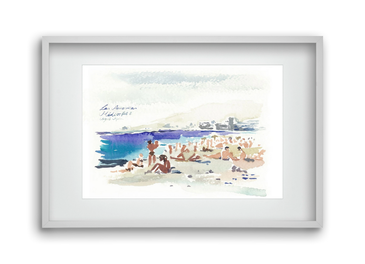 TENERIFE - Las Americas/Médio - 2020.02.08., 45x30 cm (30x20 cm), Fehér keret, paszpartuval