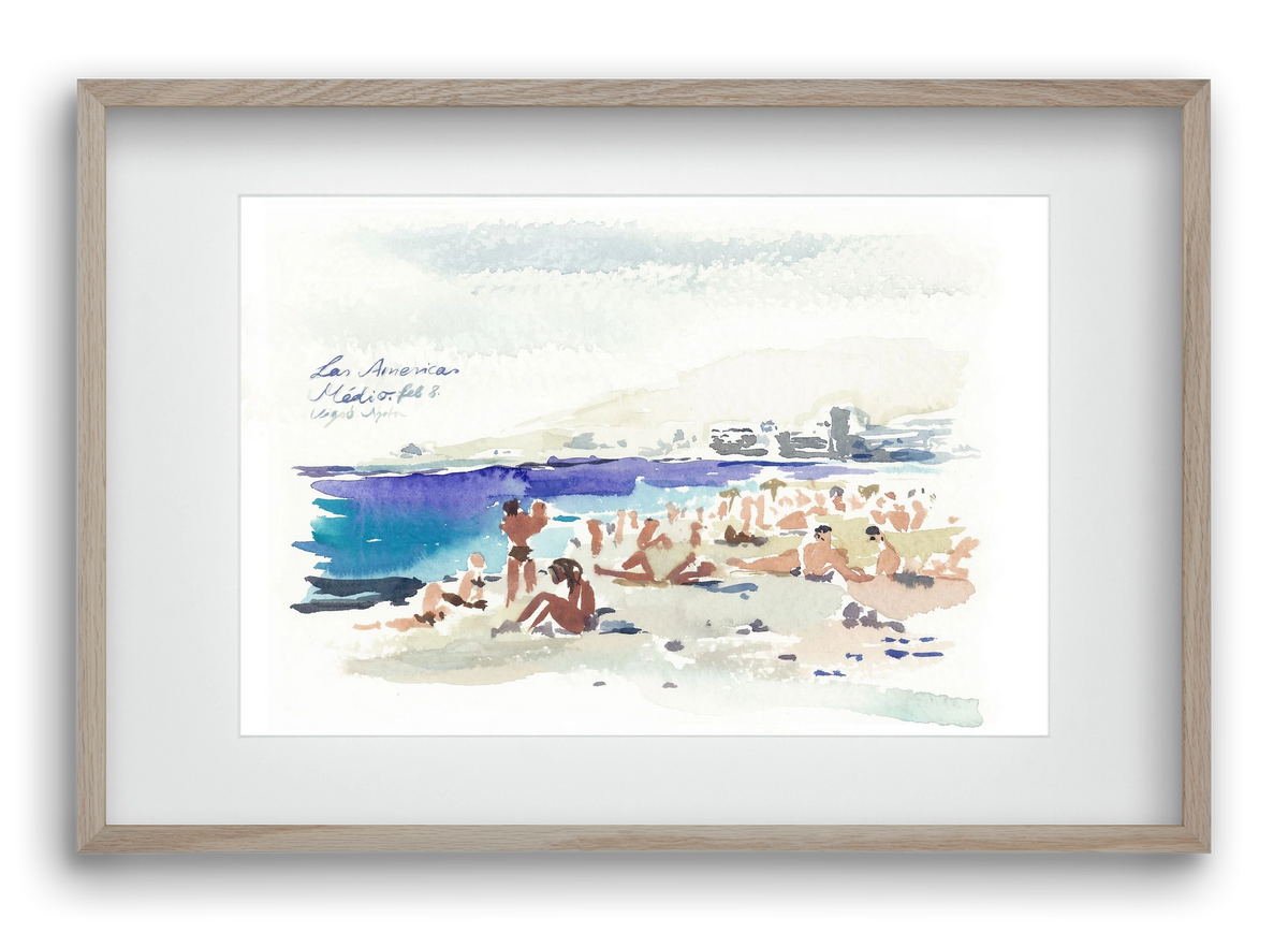 TENERIFE - Las Americas/Médio - 2020.02.08., 60x40 cm (45x30 cm), Tölgy keret, paszpartuval