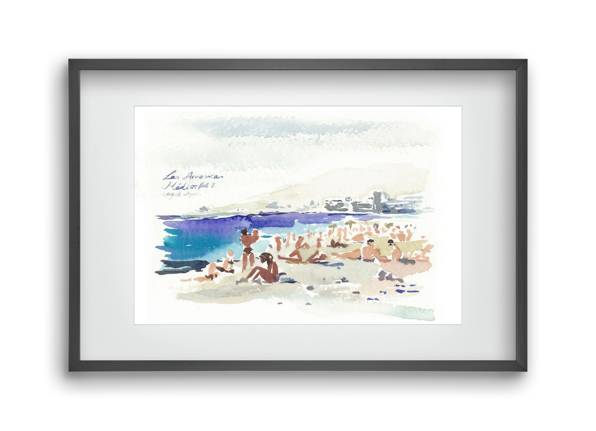 TENERIFE - Las Americas/Médio - 2020.02.08., 45x30 cm (30x20 cm), Fekete keret, paszpartuval