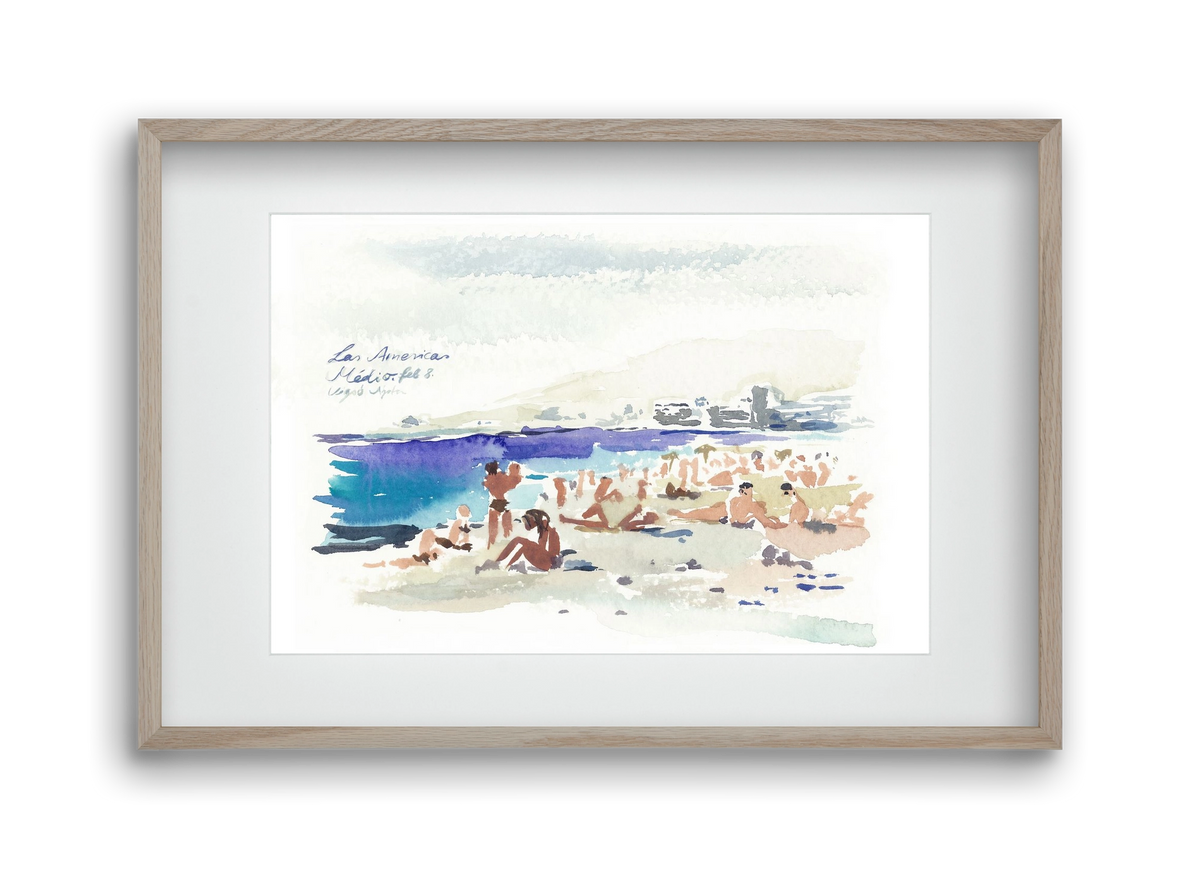 TENERIFE - Las Americas/Médio - 2020.02.08., 45x30 cm (30x20 cm), Tölgy keret, paszpartuval