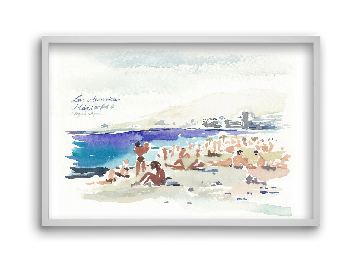 TENERIFE - Las Americas/Médio - 2020.02.08., 45x30 cm (45x30 cm), Fehér keret