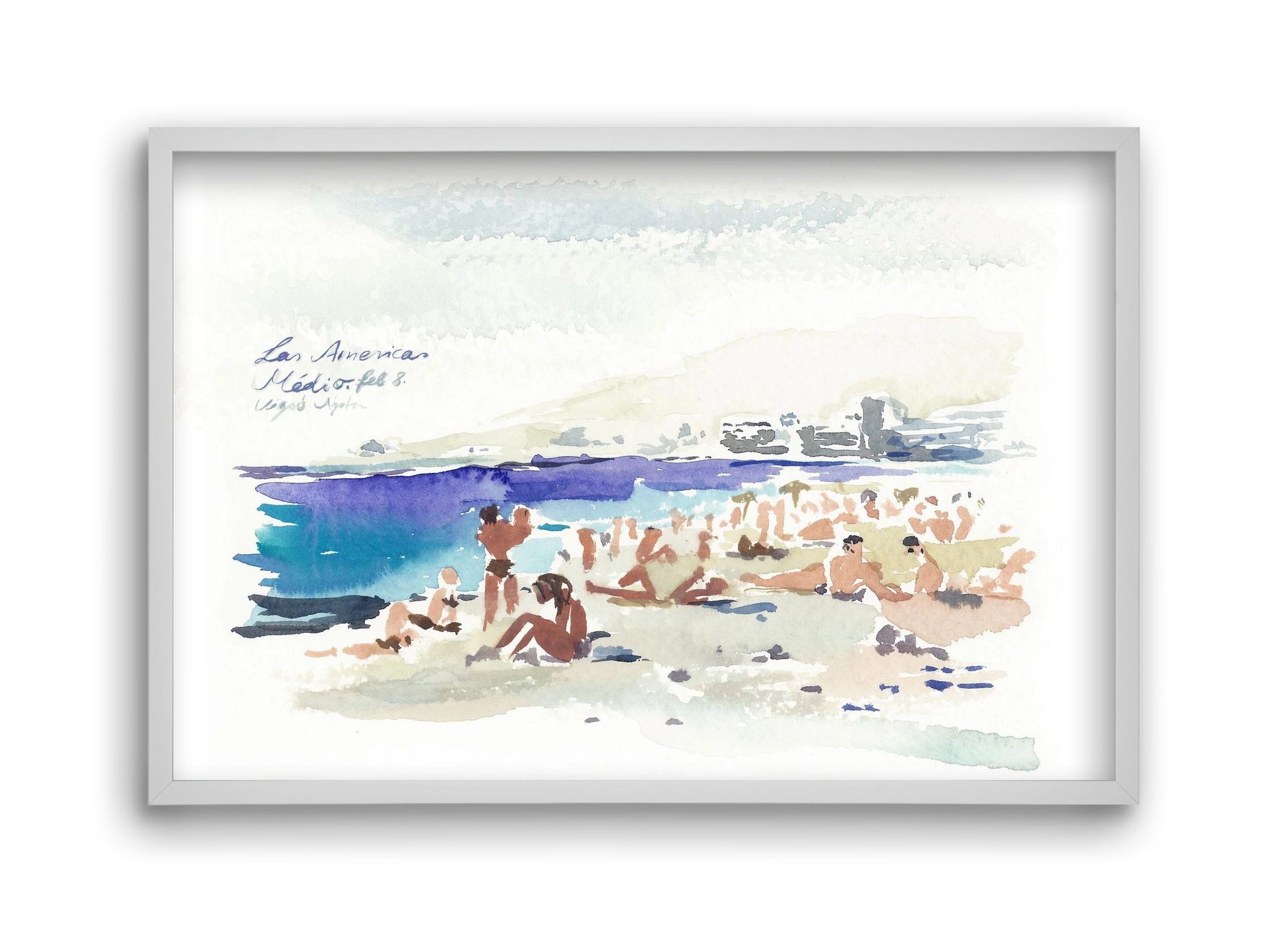 TENERIFE - Las Americas/Médio - 2020.02.08., 45x30 cm (45x30 cm), Fehér keret