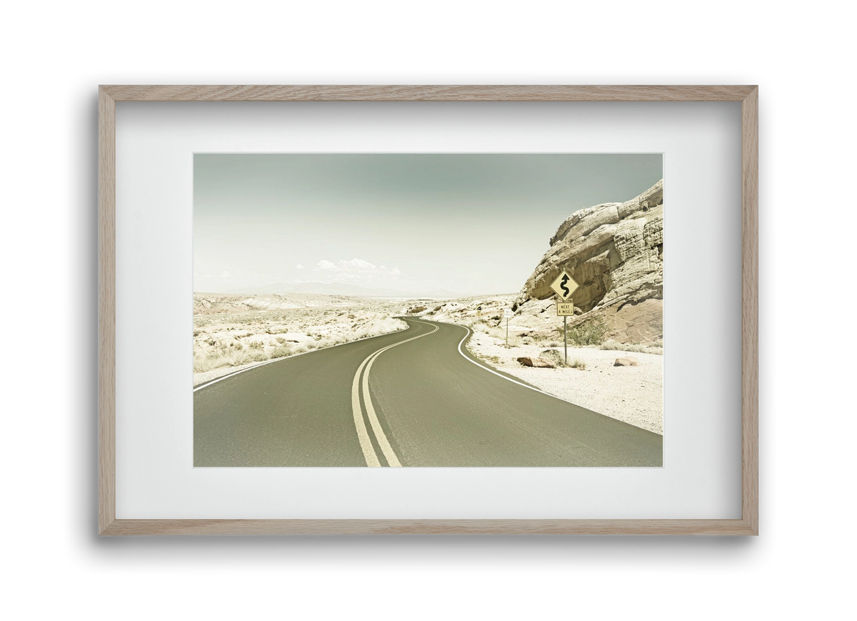 Country Road USA | Vintage, 45x30 cm (30x20 cm), Tölgy keret, paszpartuval