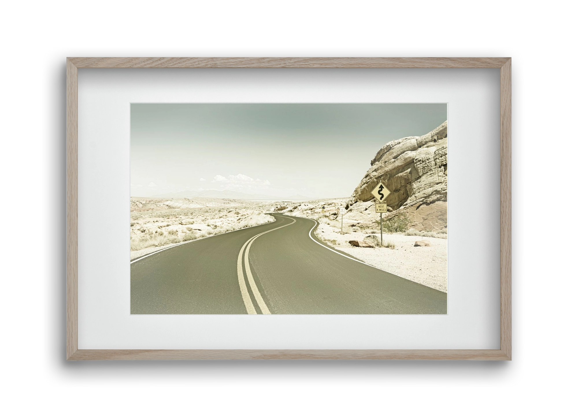 Country Road USA | Vintage, 45x30 cm (30x20 cm), Tölgy keret, paszpartuval