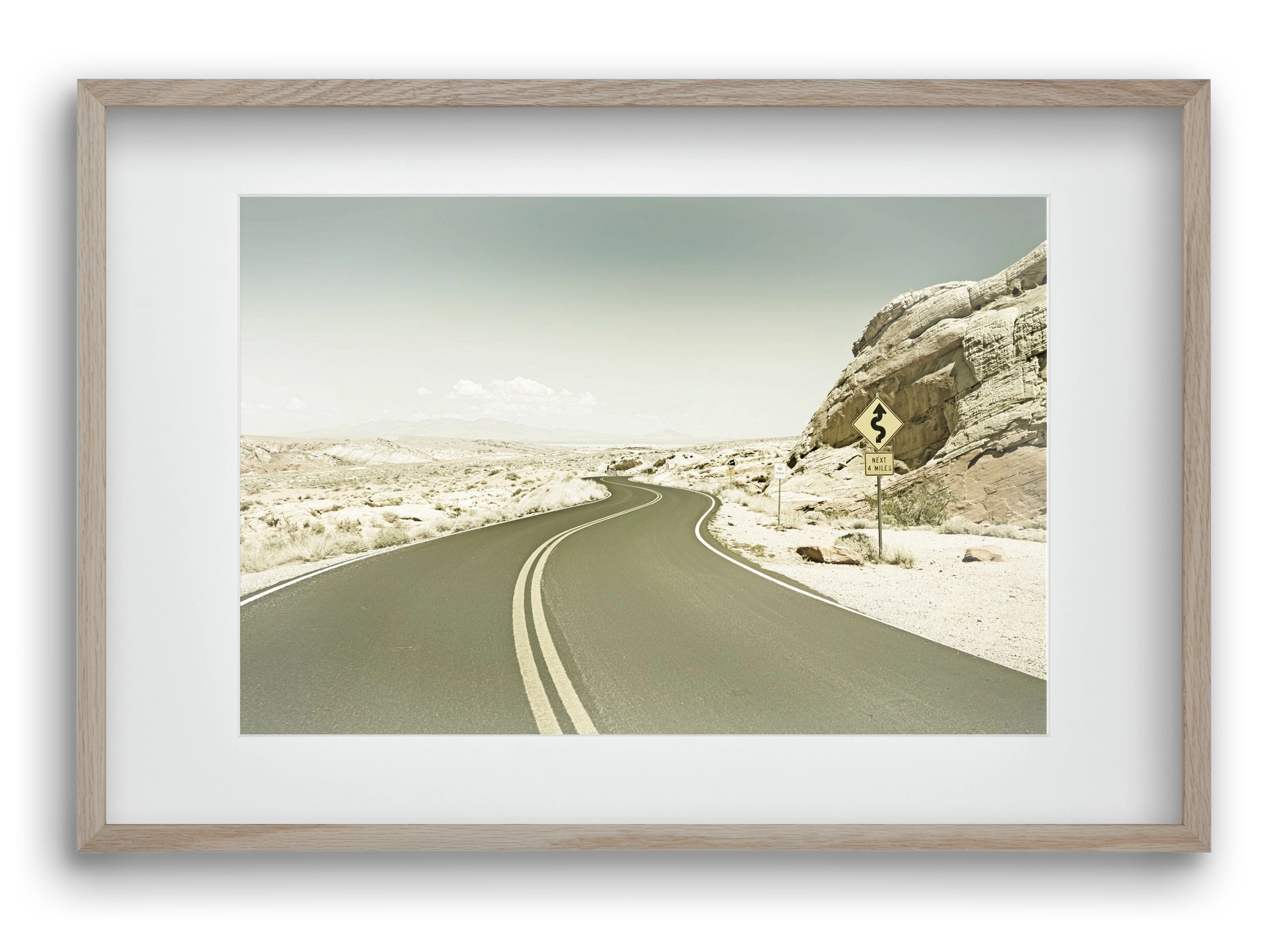 Country Road USA | Vintage, 60x40 cm (45x30 cm), Tölgy keret, paszpartuval