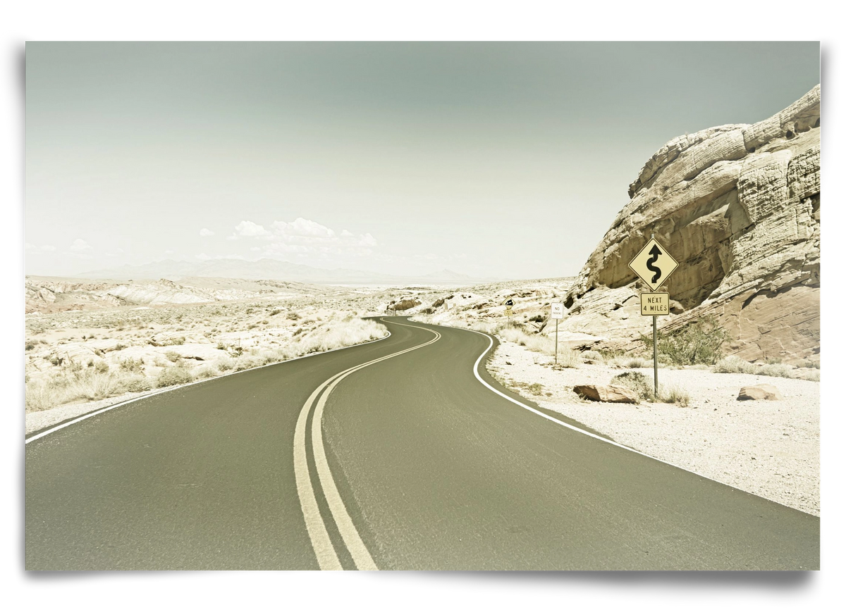 Country Road USA | Vintage, 90x60 cm, Keret nélkül