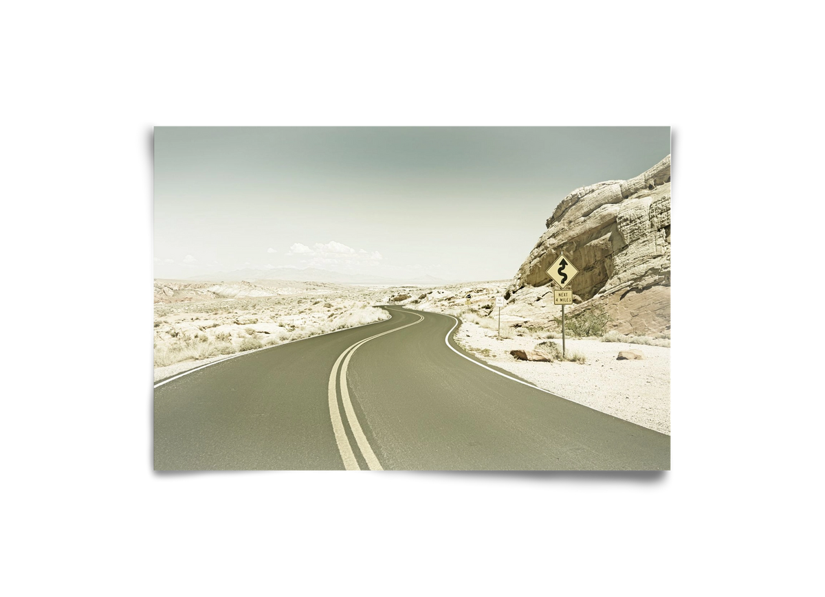 Country Road USA | Vintage, 30x20 cm, Keret nélkül