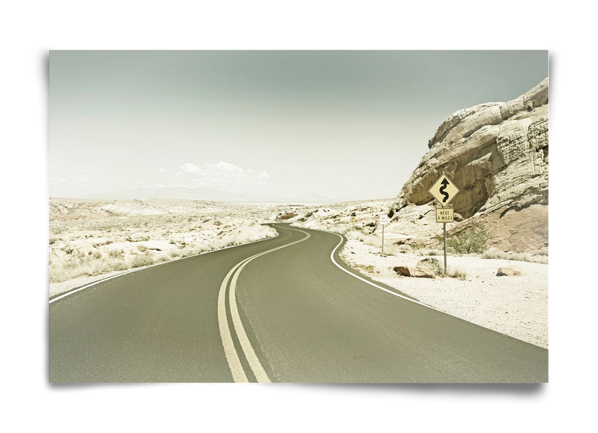 Country Road USA | Vintage, 60x40 cm, Keret nélkül