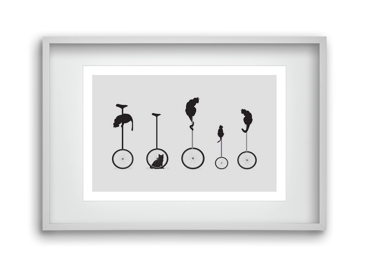 Cats, 45x30 cm (30x20 cm), Fehér keret, paszpartuval