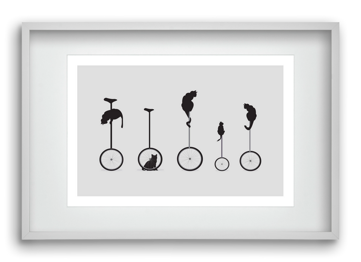 Cats, 60x40 cm (45x30 cm), Fehér keret, paszpartuval