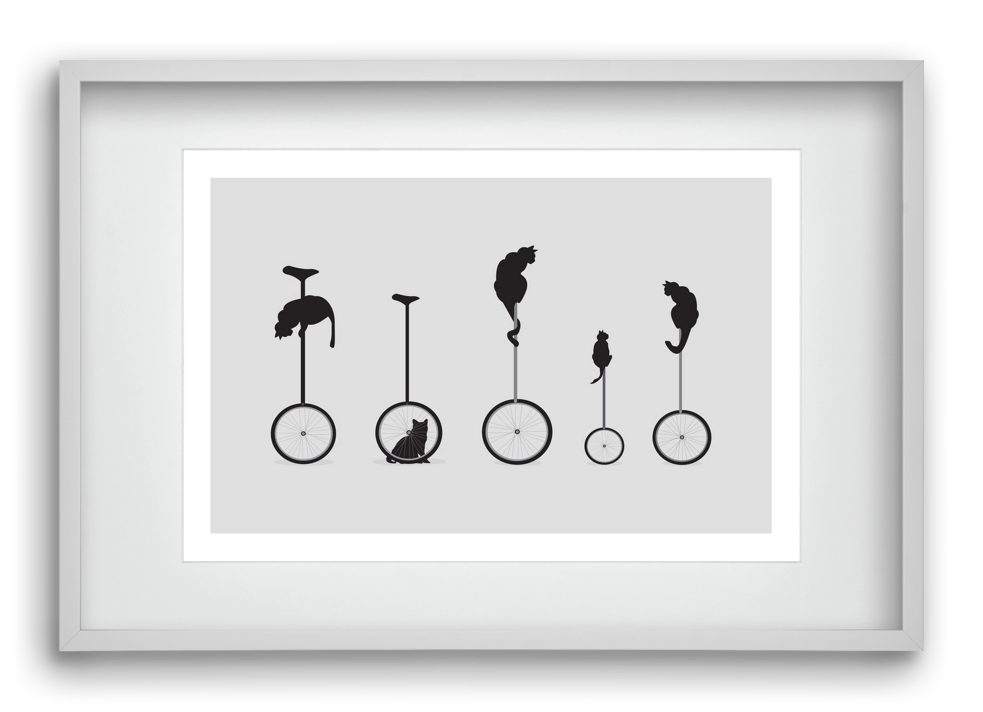 Cats, 60x40 cm (45x30 cm), Fehér keret, paszpartuval