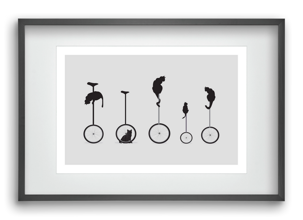 Cats, 60x40 cm (45x30 cm), Fekete keret, paszpartuval