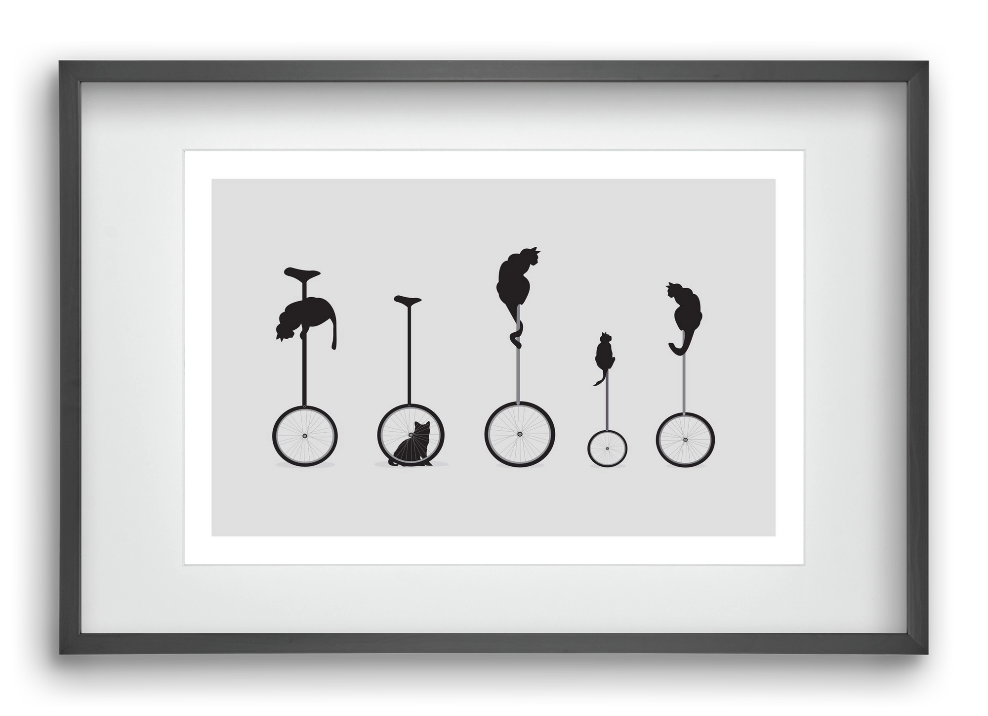 Cats, 60x40 cm (45x30 cm), Fekete keret, paszpartuval