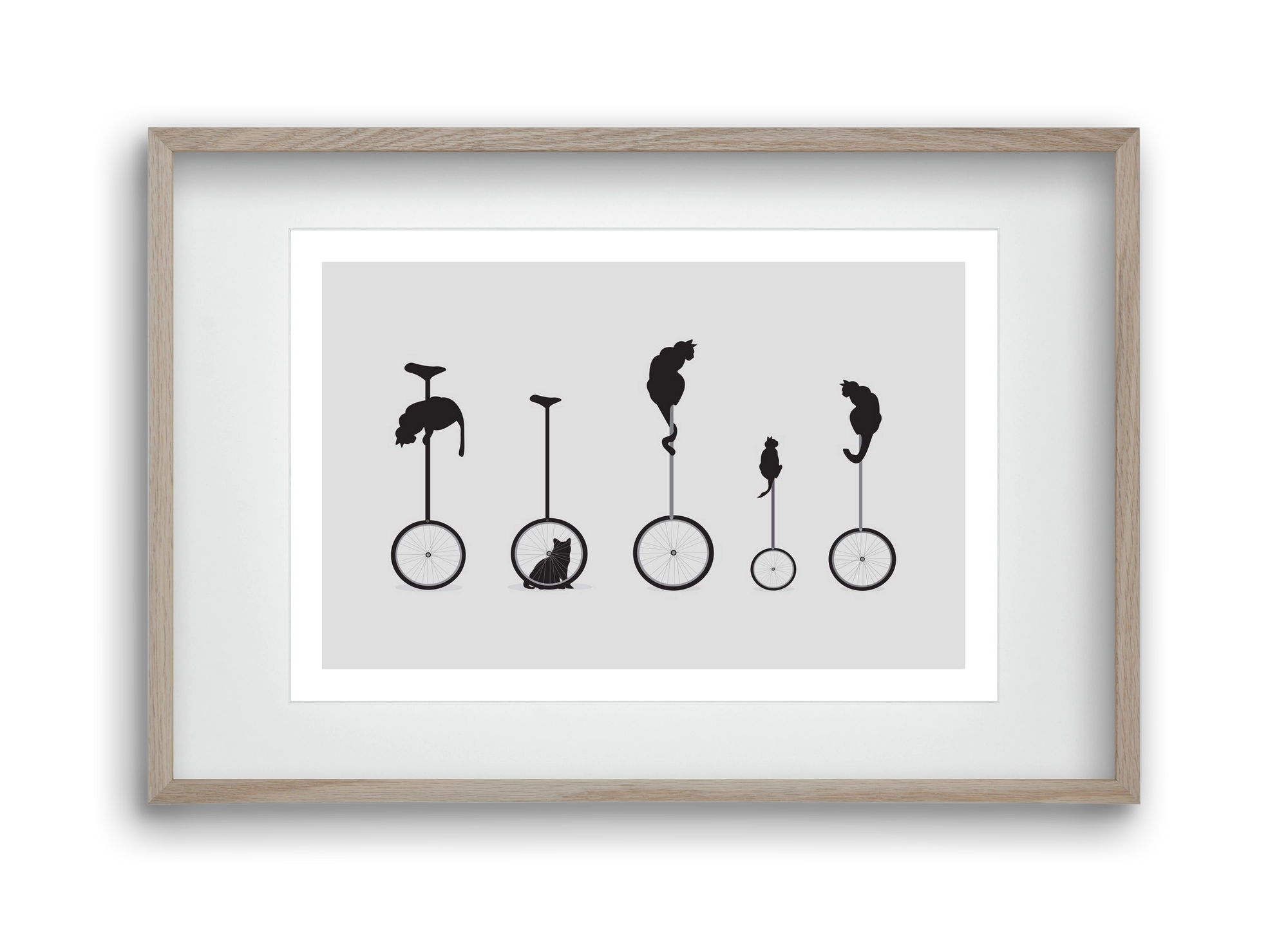 Cats, 45x30 cm (30x20 cm), Tölgy keret, paszpartuval