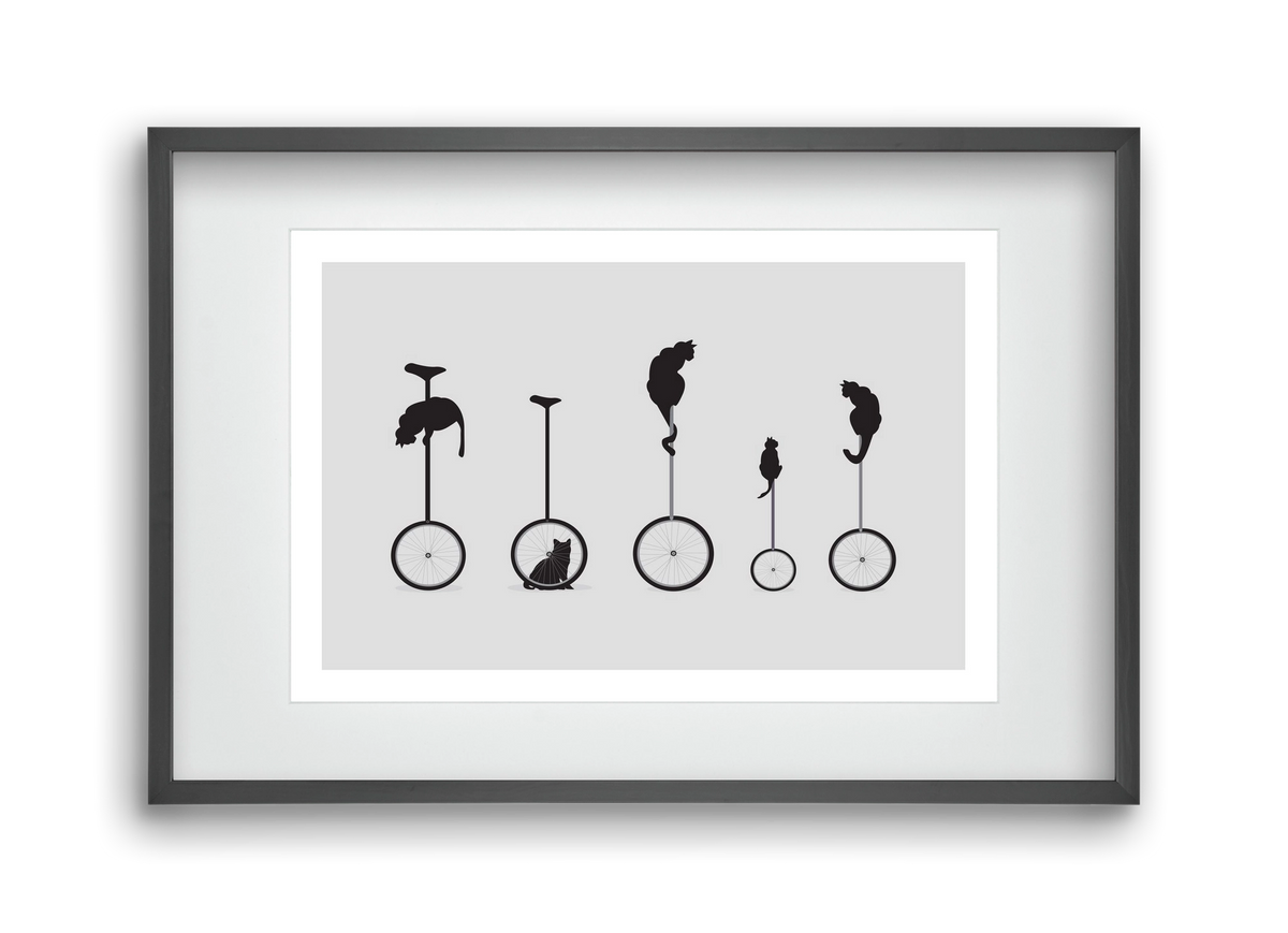 Cats, 45x30 cm (30x20 cm), Fekete keret, paszpartuval