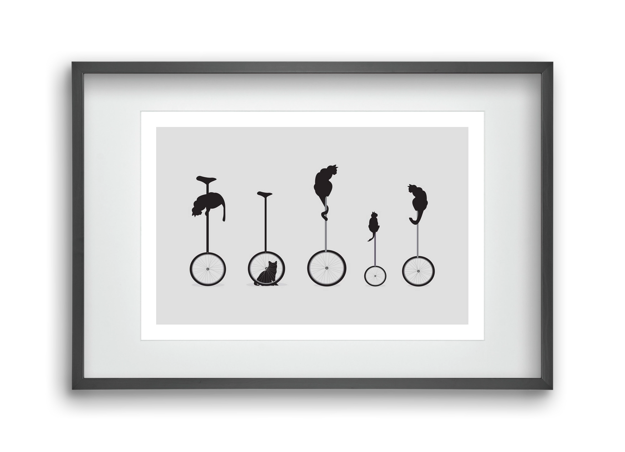 Cats, 45x30 cm (30x20 cm), Fekete keret, paszpartuval