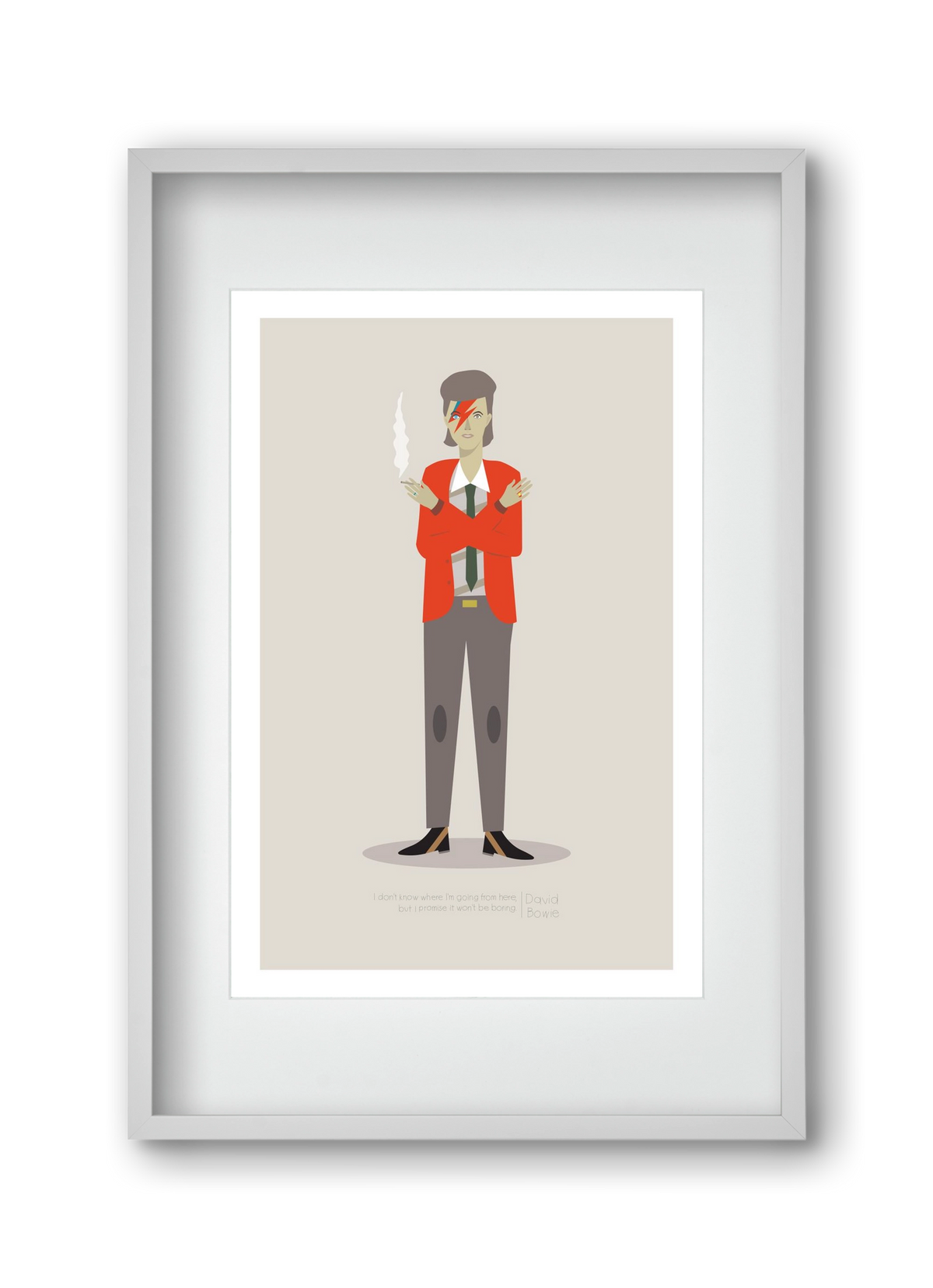 David, 30x45 cm (20x30 cm), Fehér keret, paszpartuval