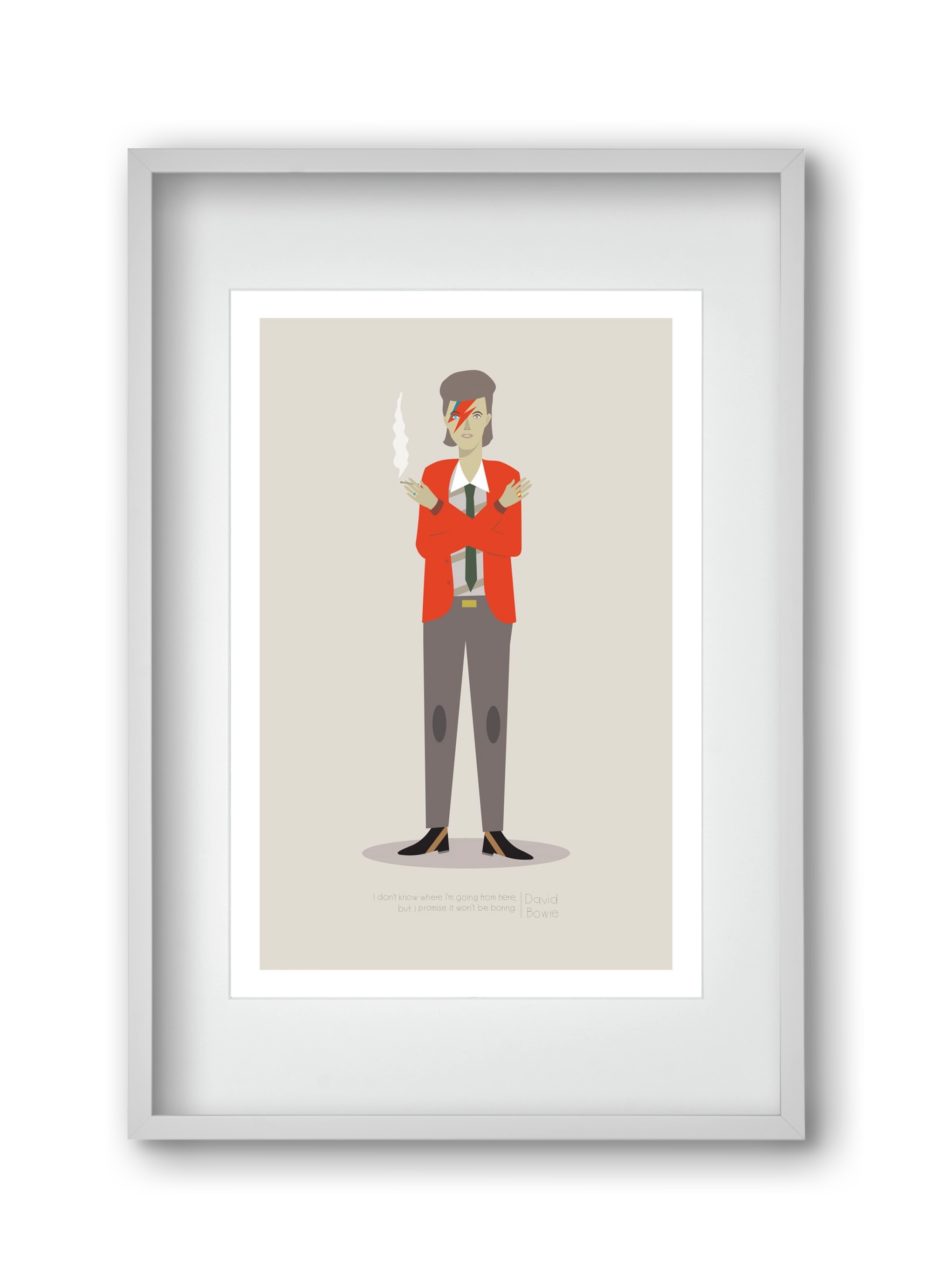 David, 30x45 cm (20x30 cm), Fehér keret, paszpartuval