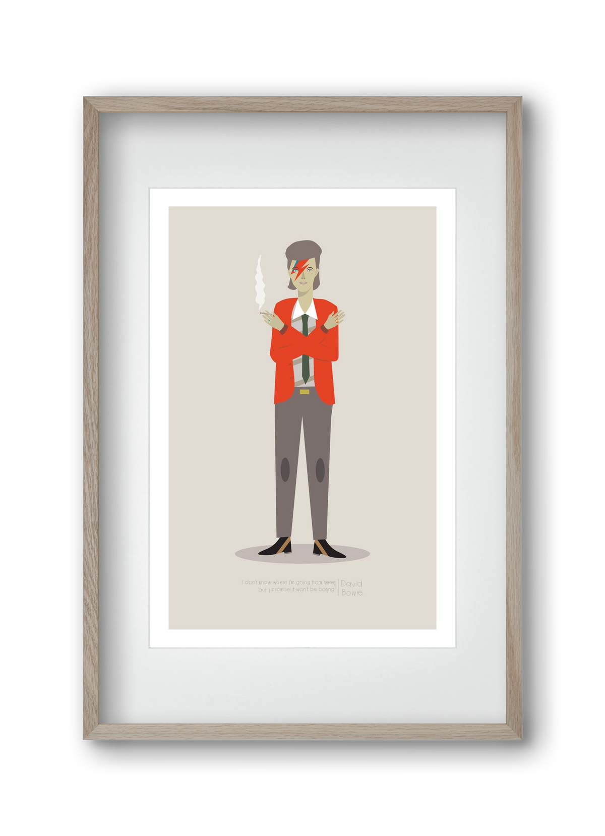 David, 30x45 cm (20x30 cm), Tölgy keret, paszpartuval