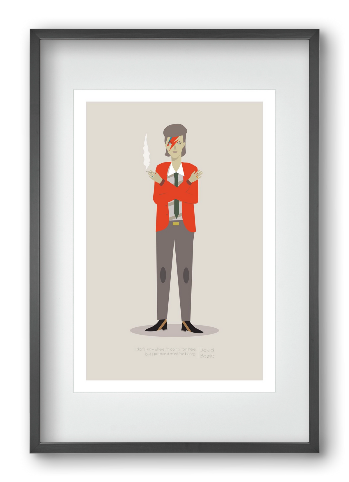 David, 40x60 cm (30x45 cm), Fekete keret, paszpartuval