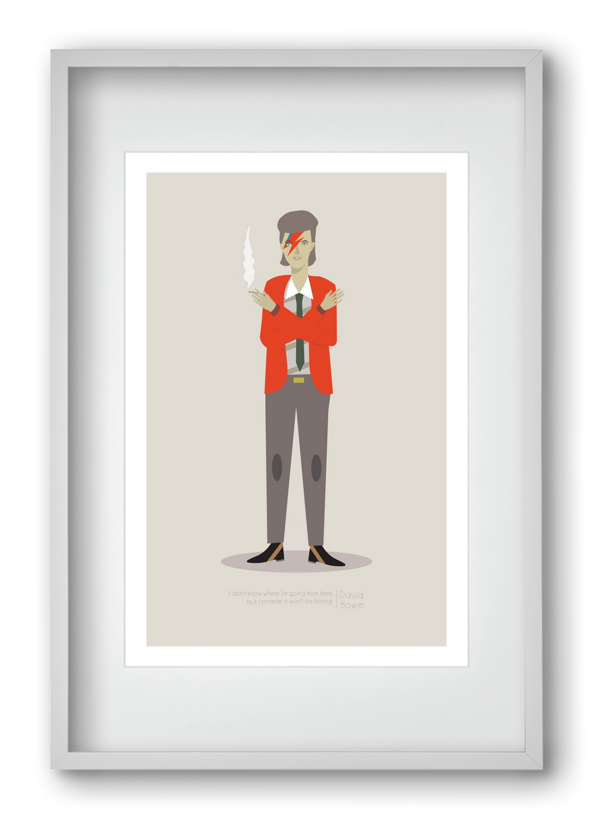 David, 40x60 cm (30x45 cm), Fehér keret, paszpartuval