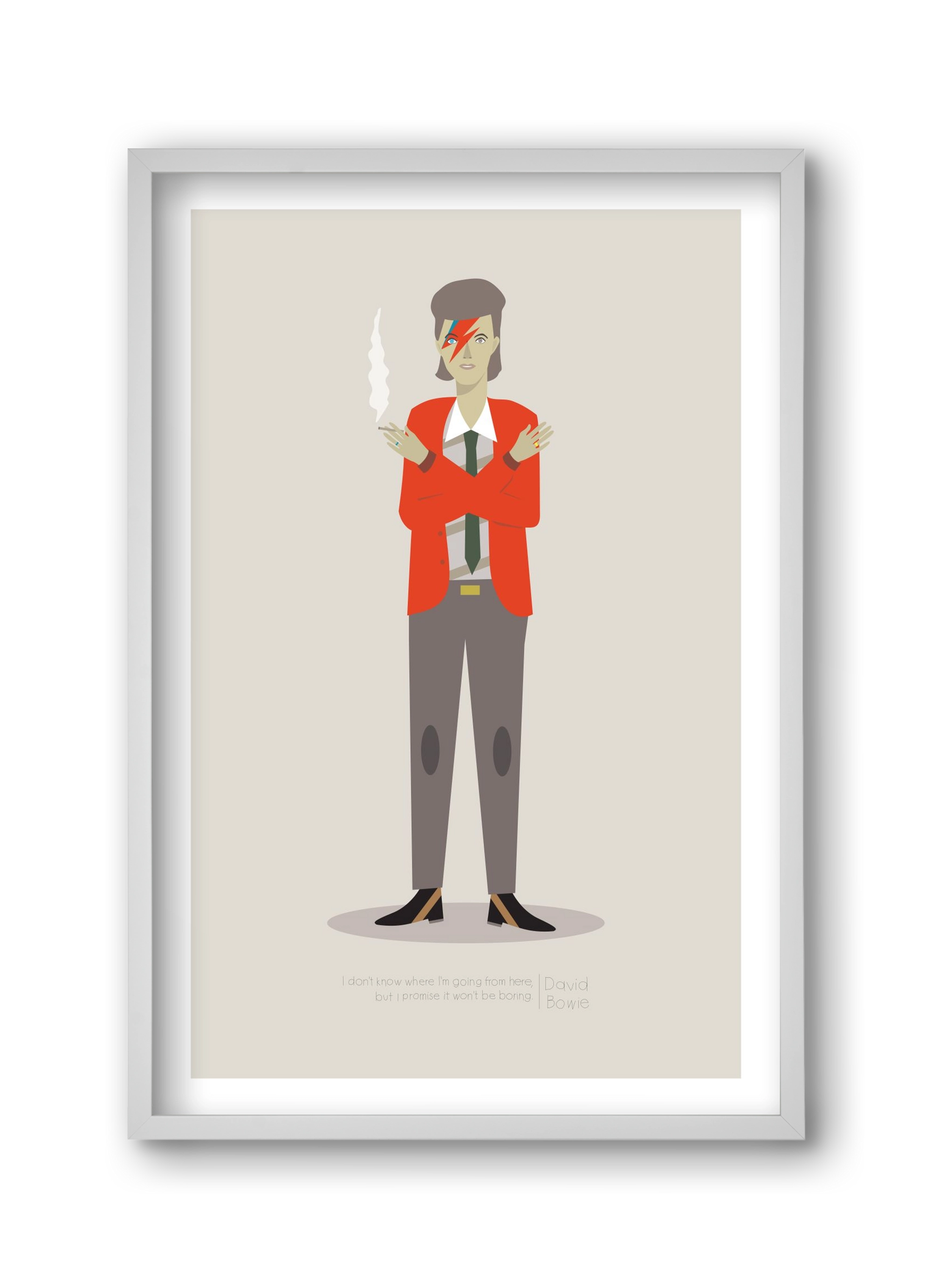 David, 30x45 cm (30x45 cm), Fehér keret