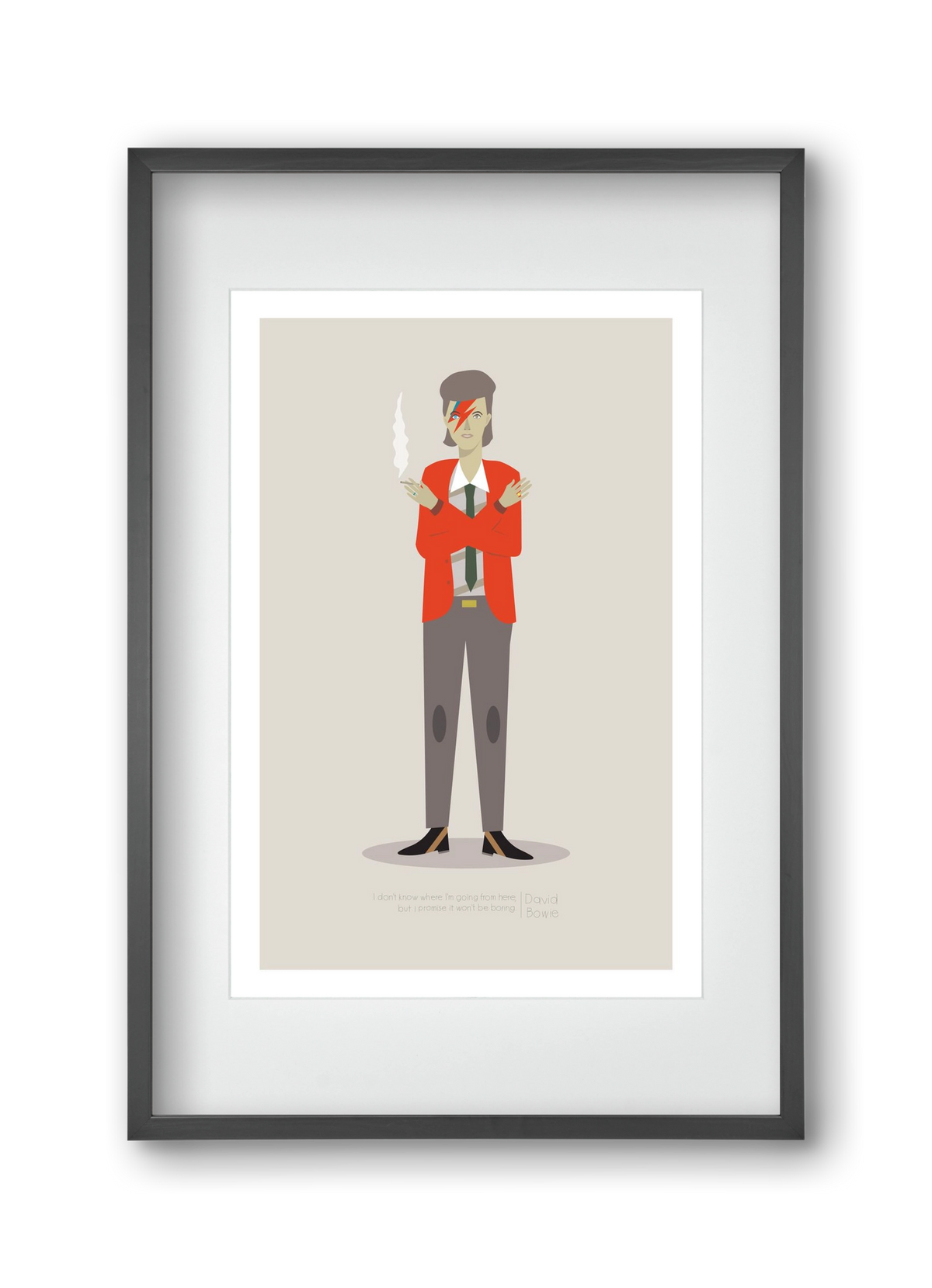 David, 30x45 cm (20x30 cm), Fekete keret, paszpartuval