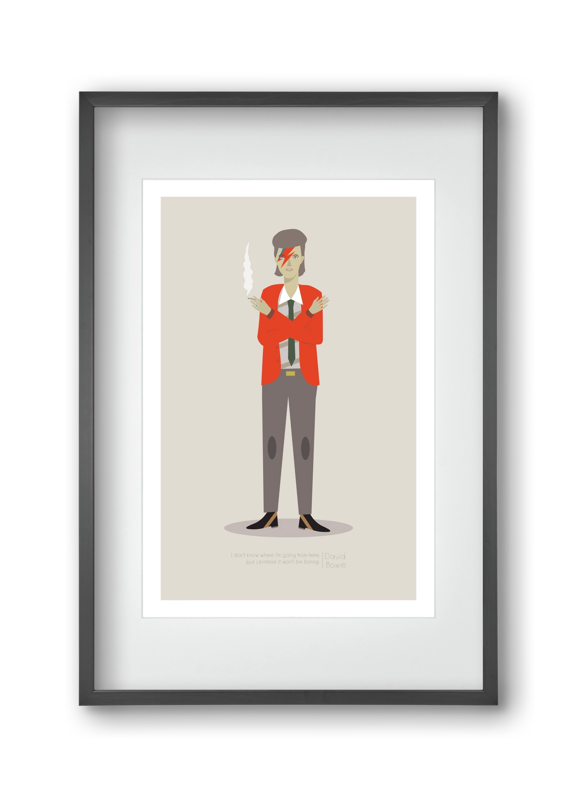 David, 30x45 cm (20x30 cm), Fekete keret, paszpartuval