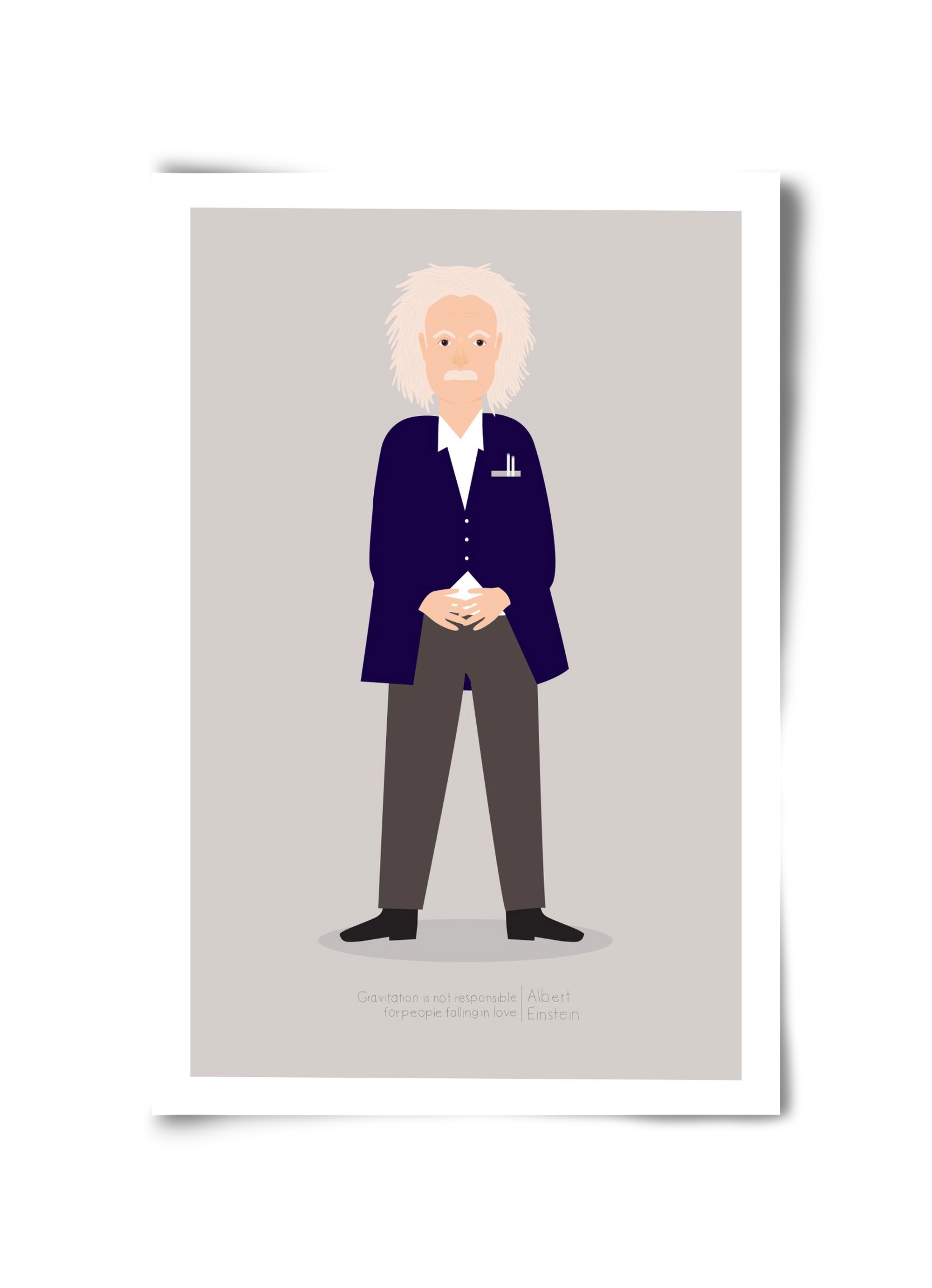 Einstein, 30x45 cm, Keret nélkül