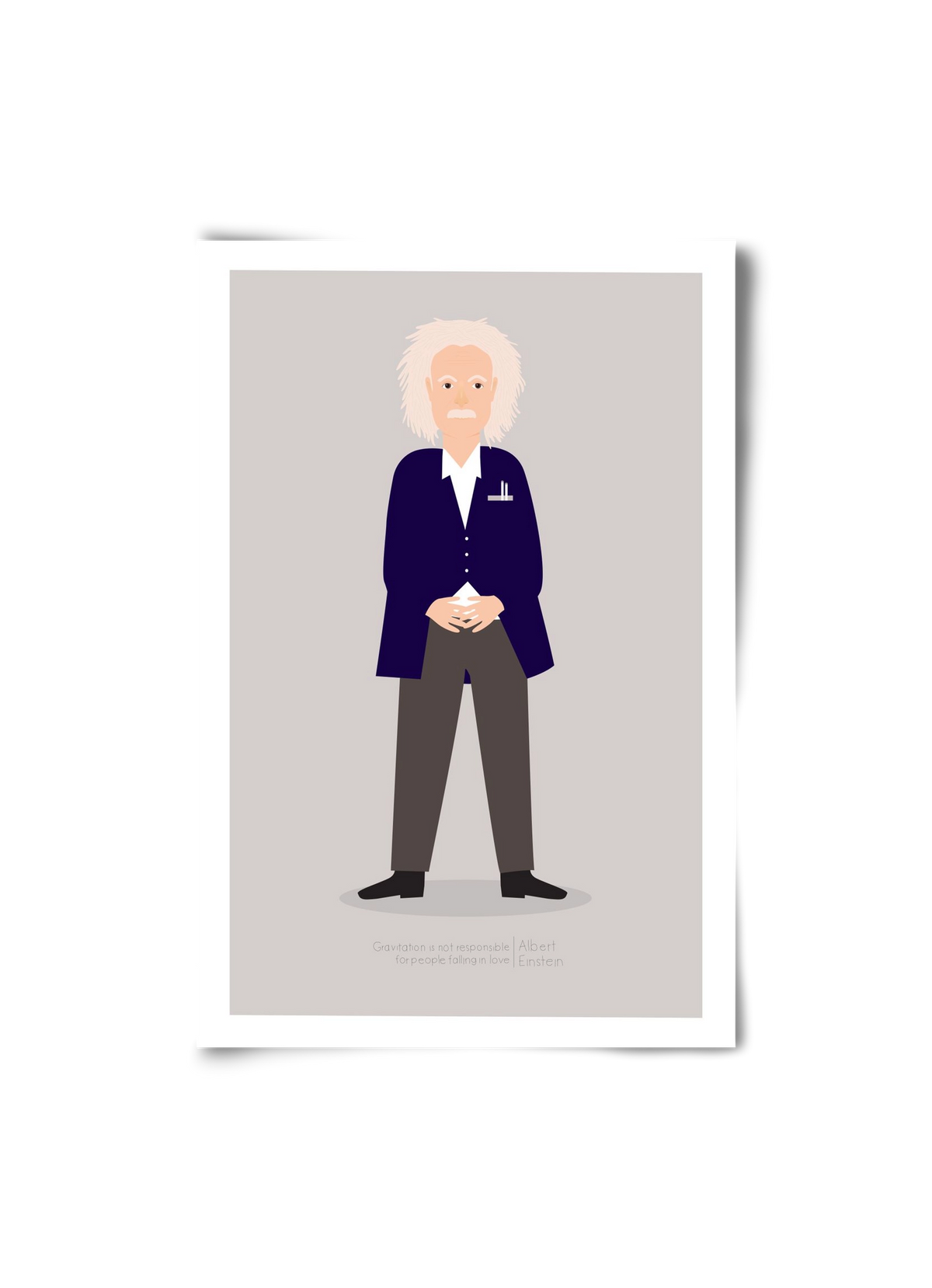 Einstein, 20x30 cm, Keret nélkül