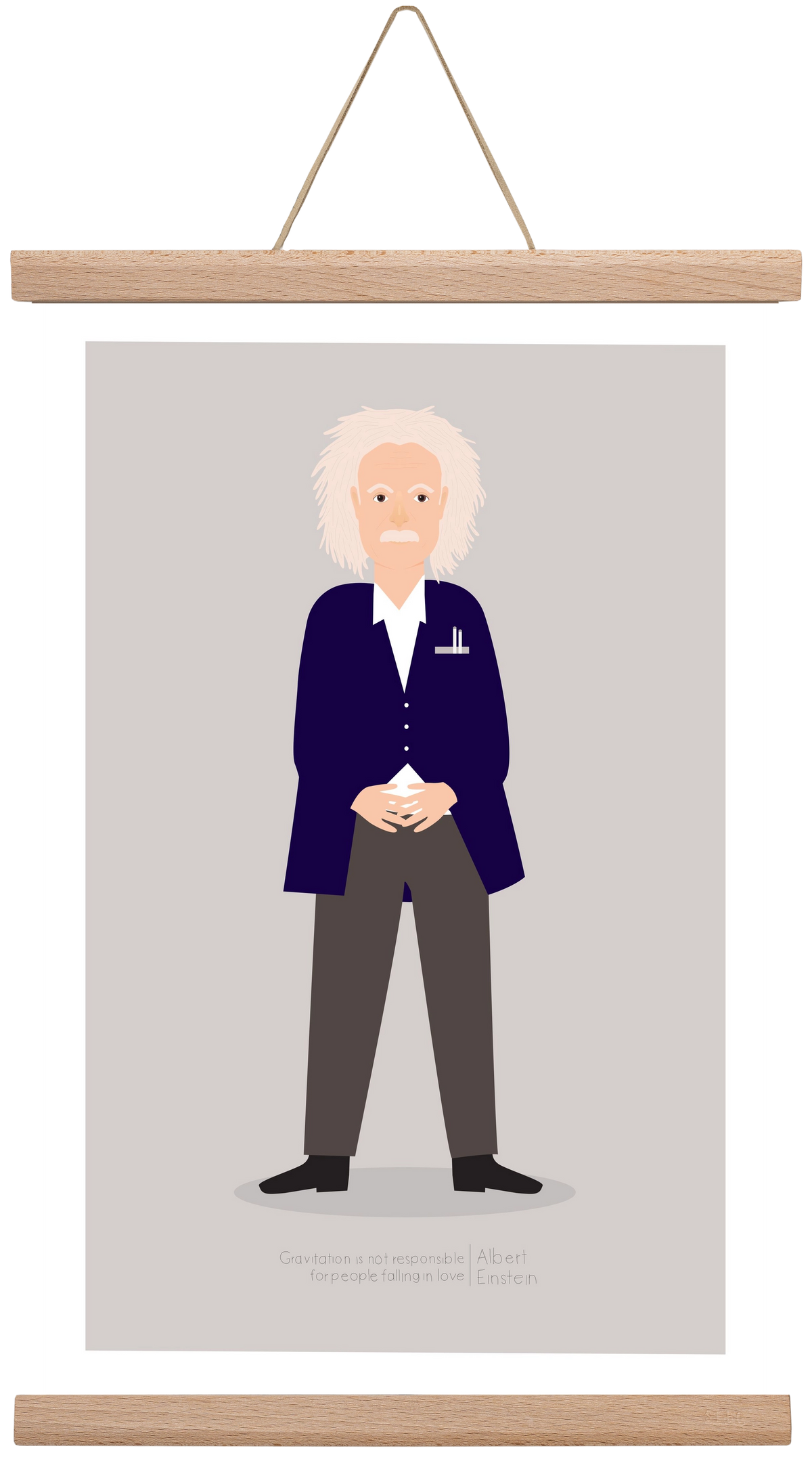 Einstein, 30x45 cm (30x45 cm), Tölgy akasztó