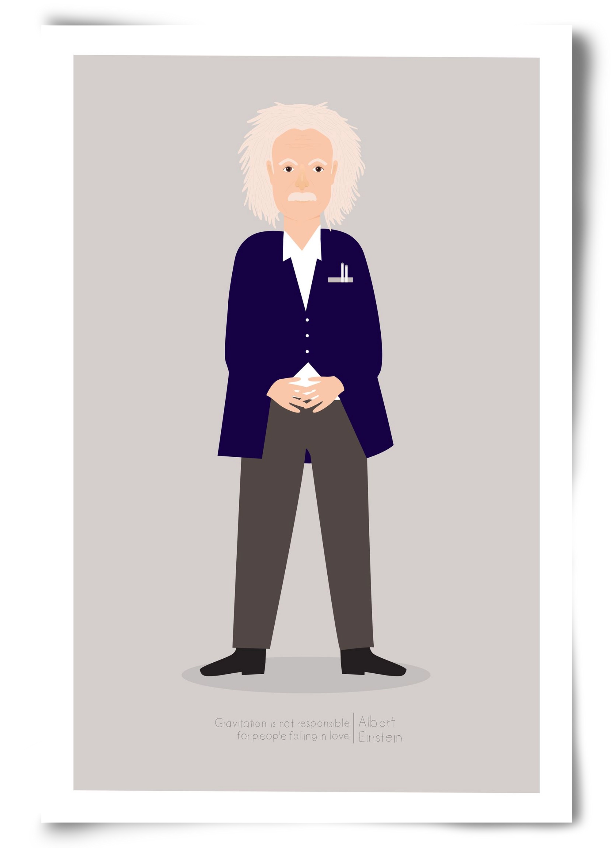 Einstein, 60x90 cm, Keret nélkül