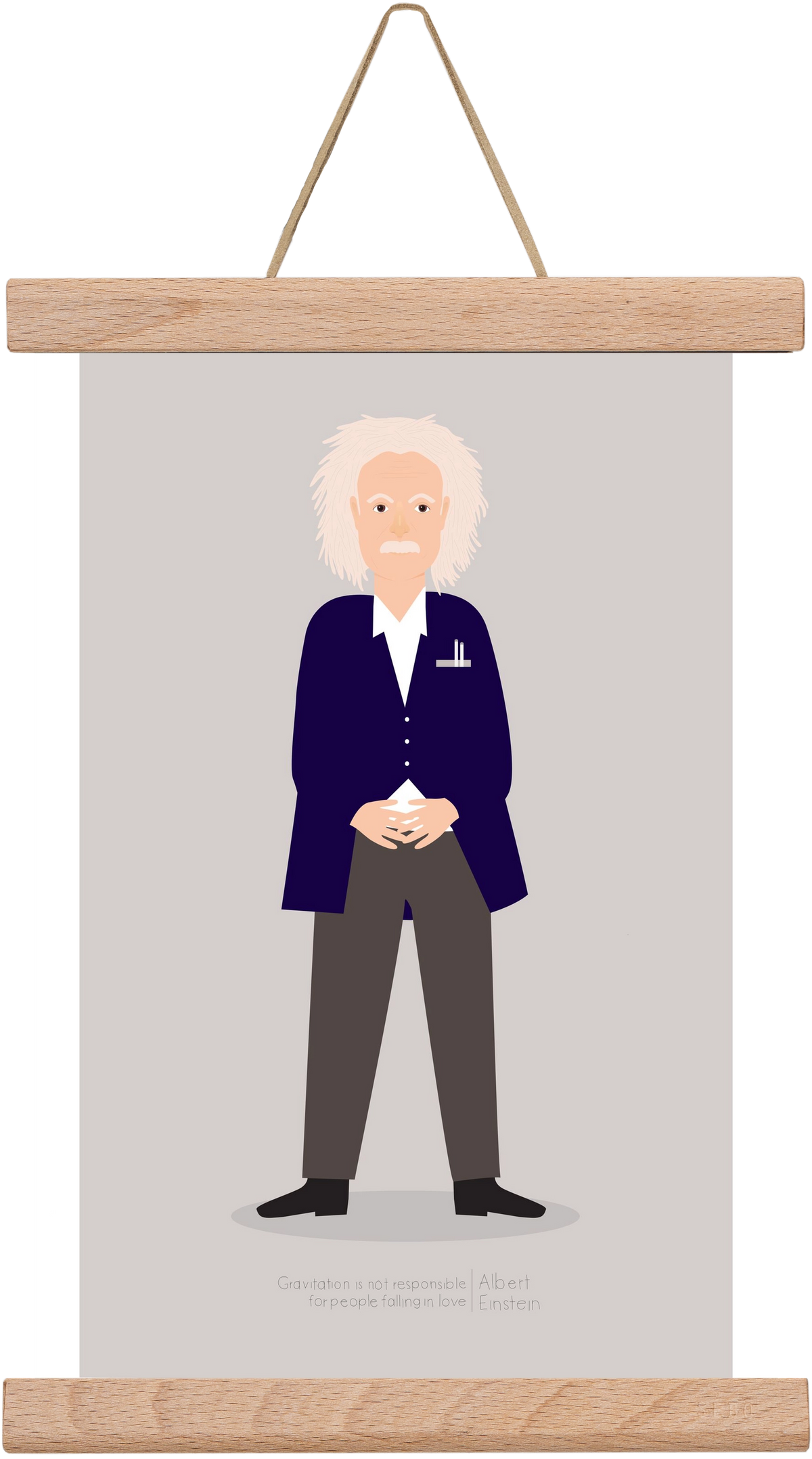 Einstein, 20x30 cm (20x30 cm), Tölgy akasztó