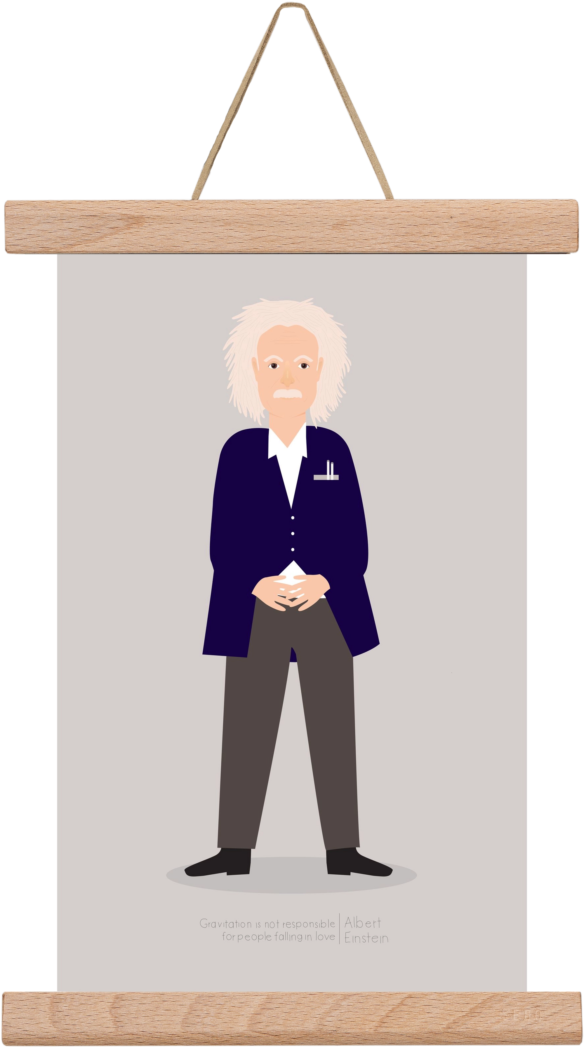 Einstein, 20x30 cm (20x30 cm), Tölgy akasztó