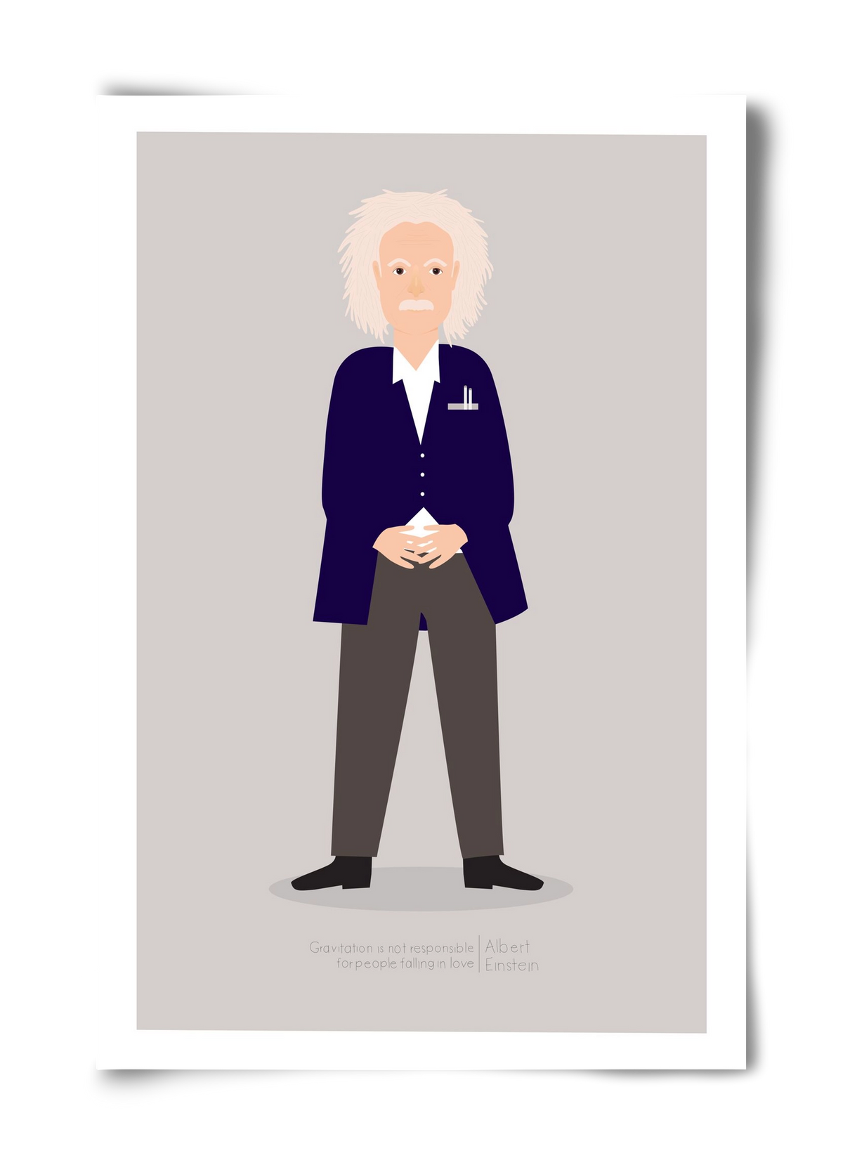 Einstein, 40x60 cm, Keret nélkül