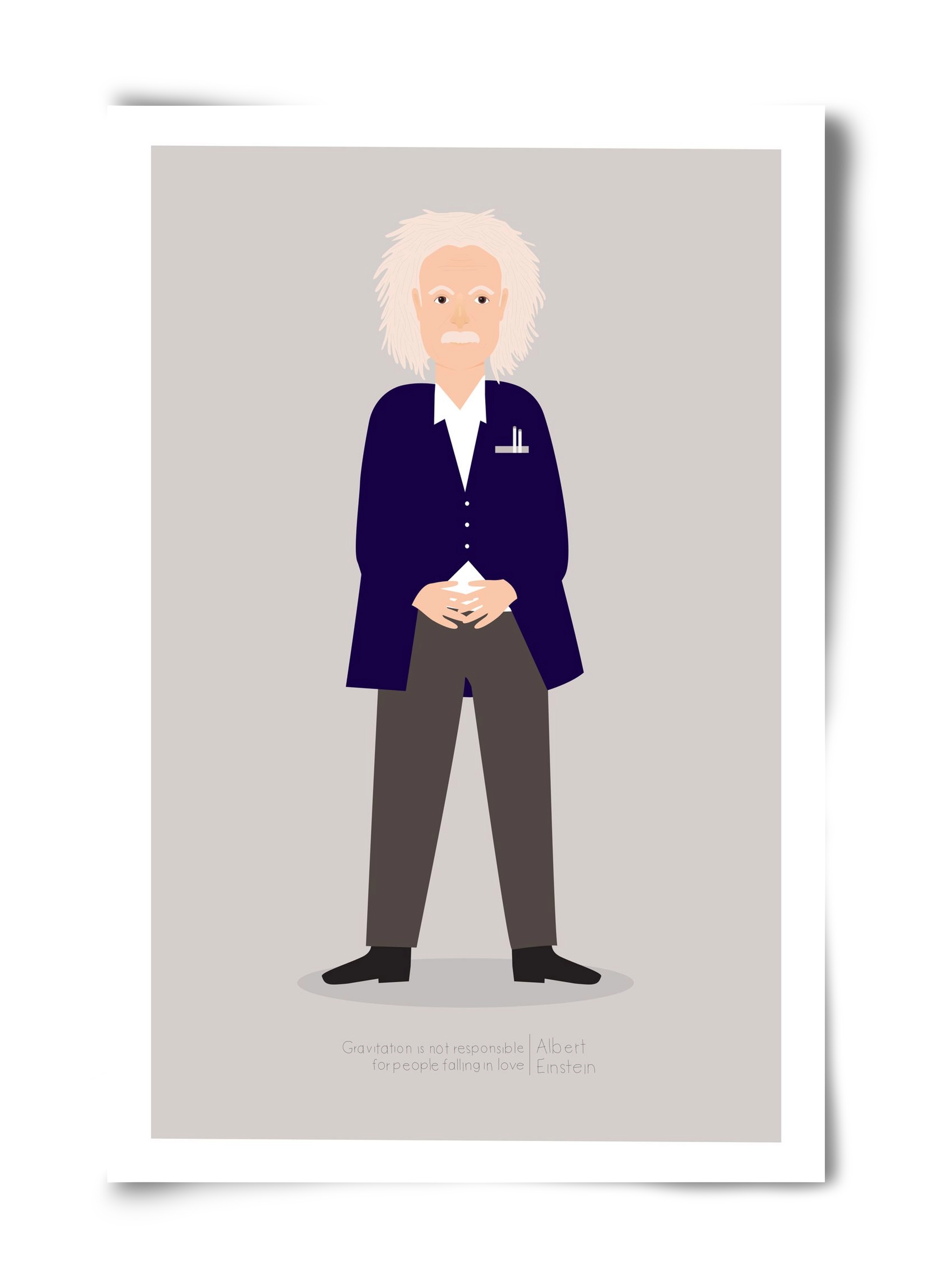 Einstein, 40x60 cm, Keret nélkül