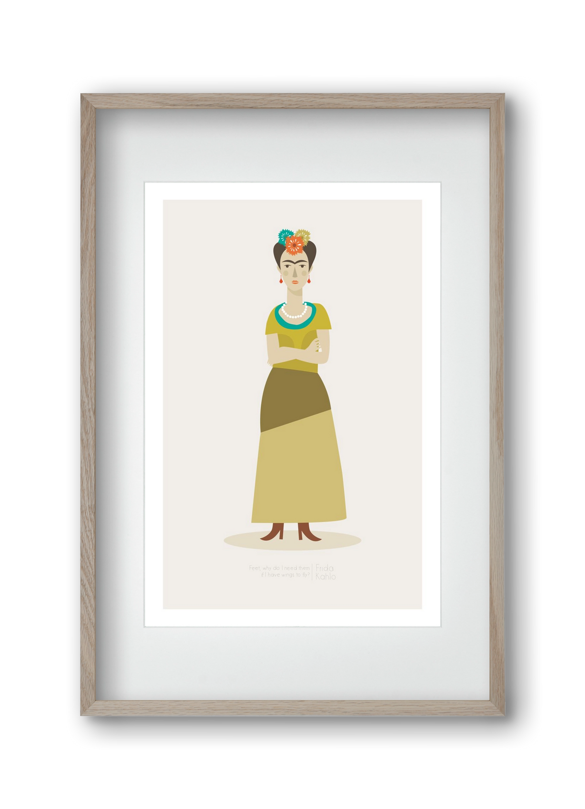 Frida, 30x45 cm (20x30 cm), Tölgy keret, paszpartuval