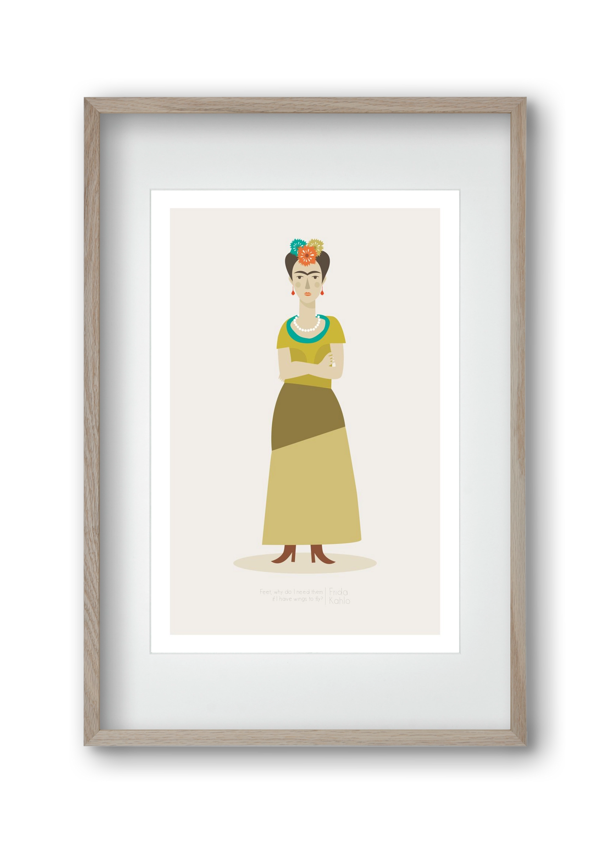 Frida, 30x45 cm (20x30 cm), Tölgy keret, paszpartuval