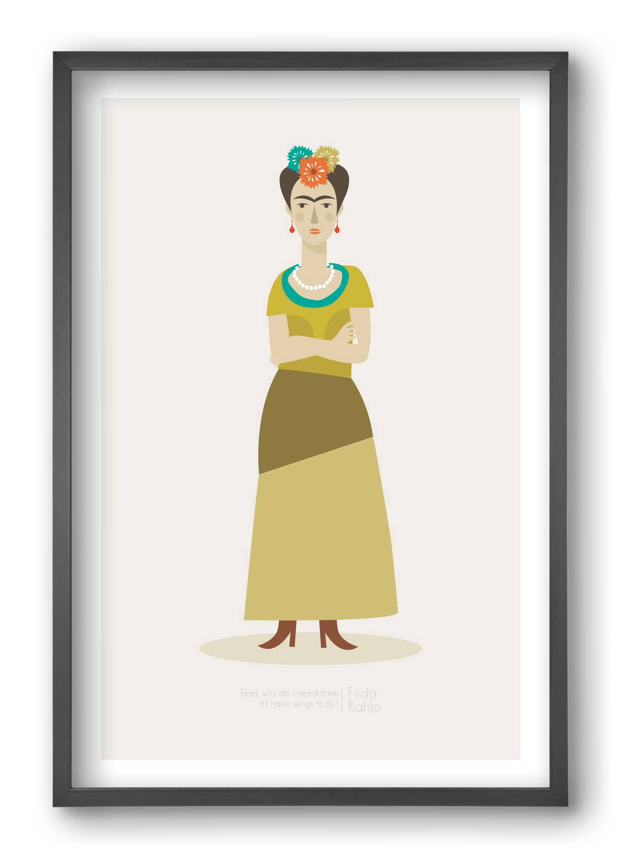 Frida, 40x60 cm (40x60 cm), Fekete keret