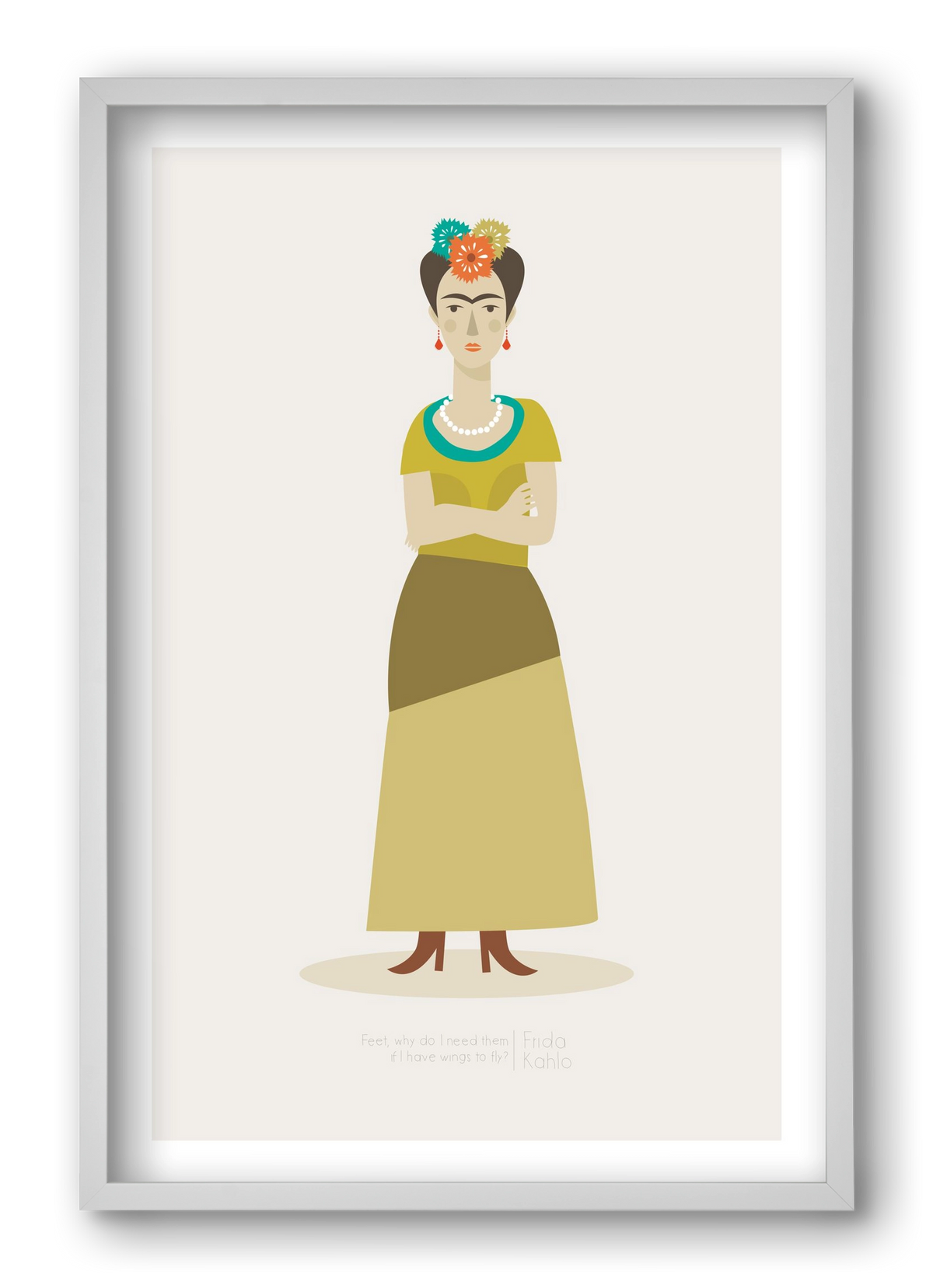 Frida, 40x60 cm (40x60 cm), Fehér keret